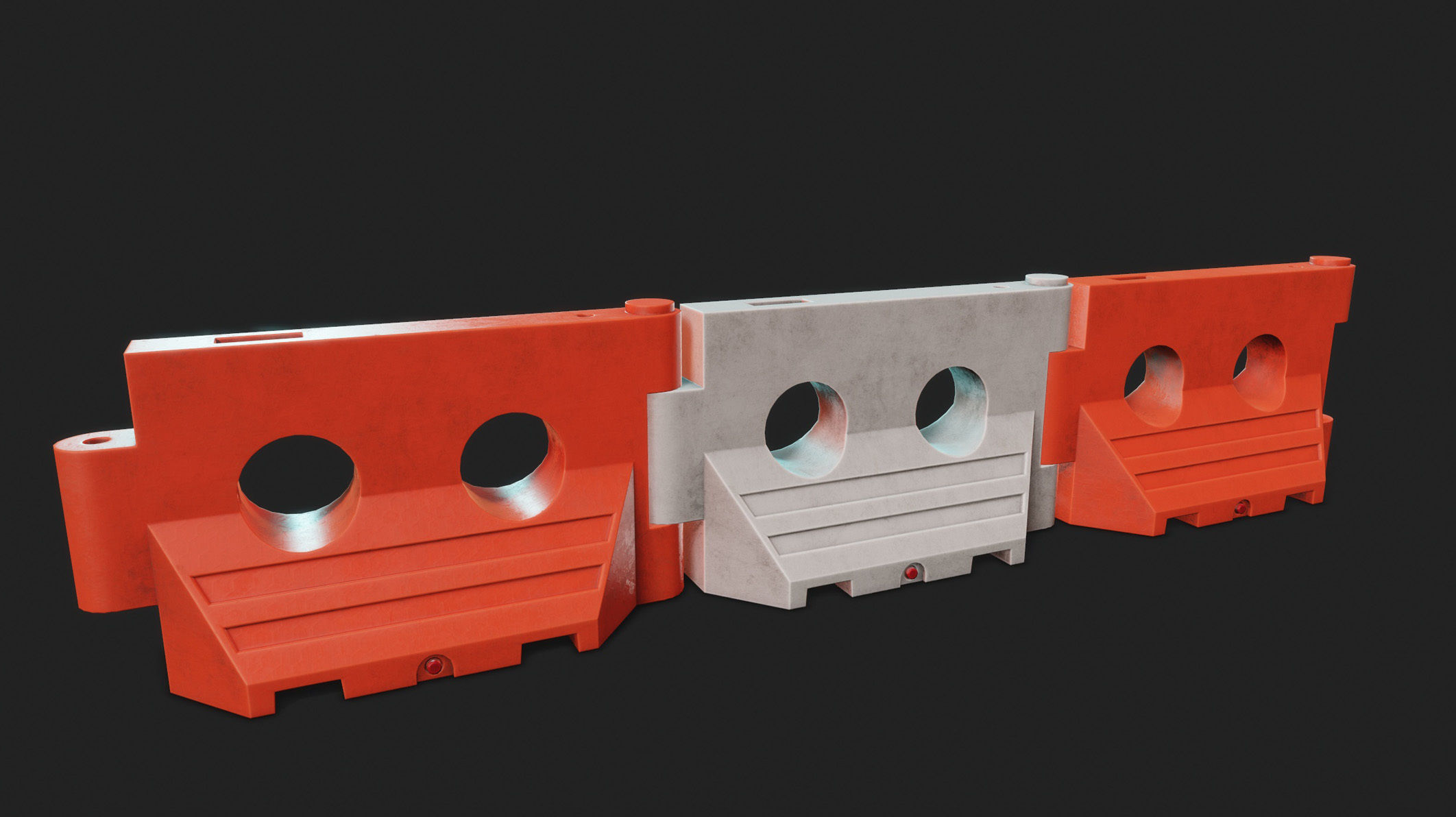 STREET BARRIERS PACK 3D Model Collection_12