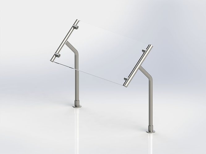 Food Buffet Service Sneeze Guard 3D model