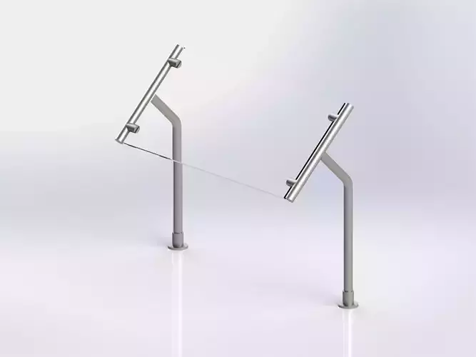 Food Buffet Service Sneeze Guard 3D model