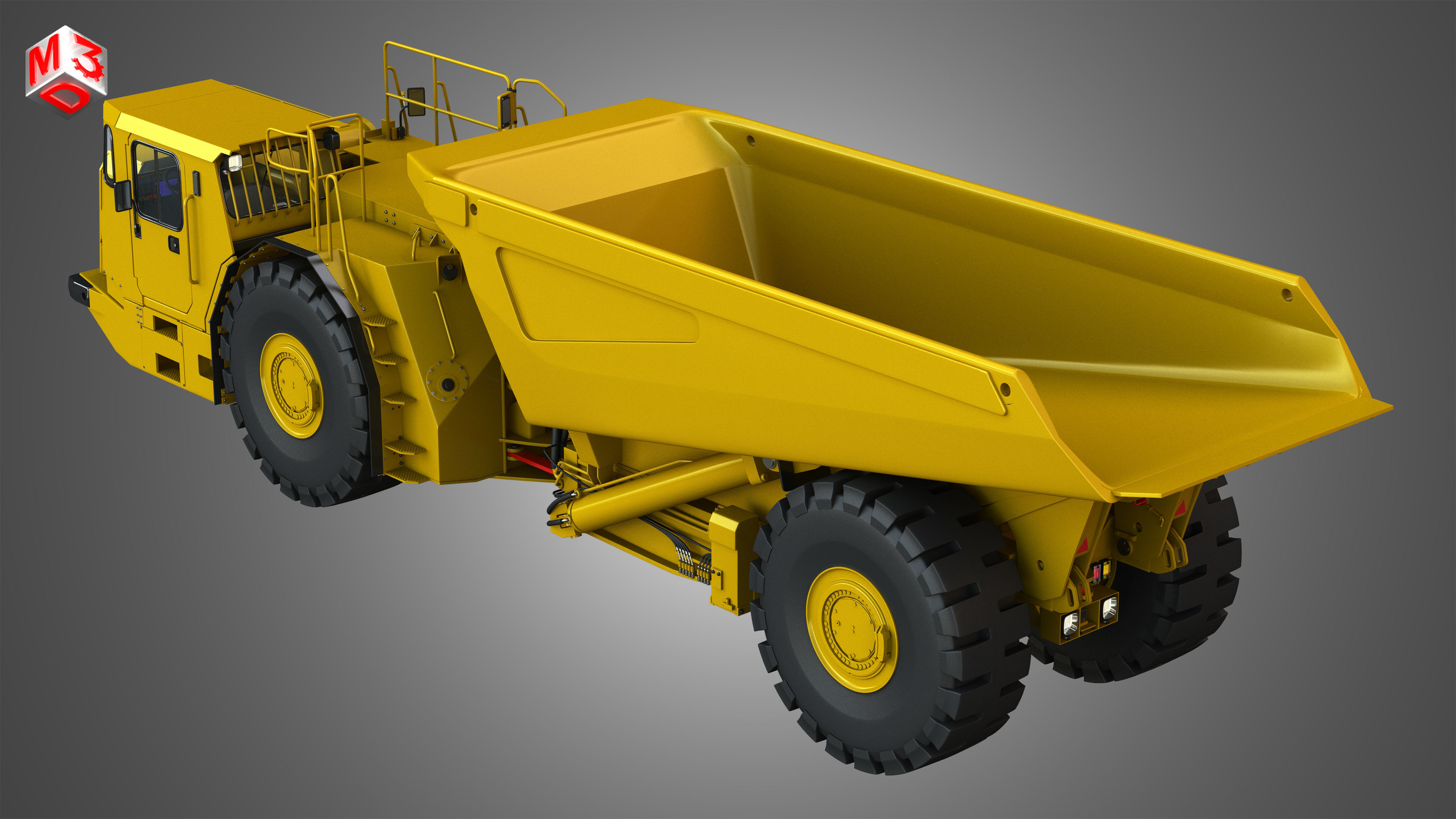 AD45B - Underground Articulated Mining Truck 3D model_7