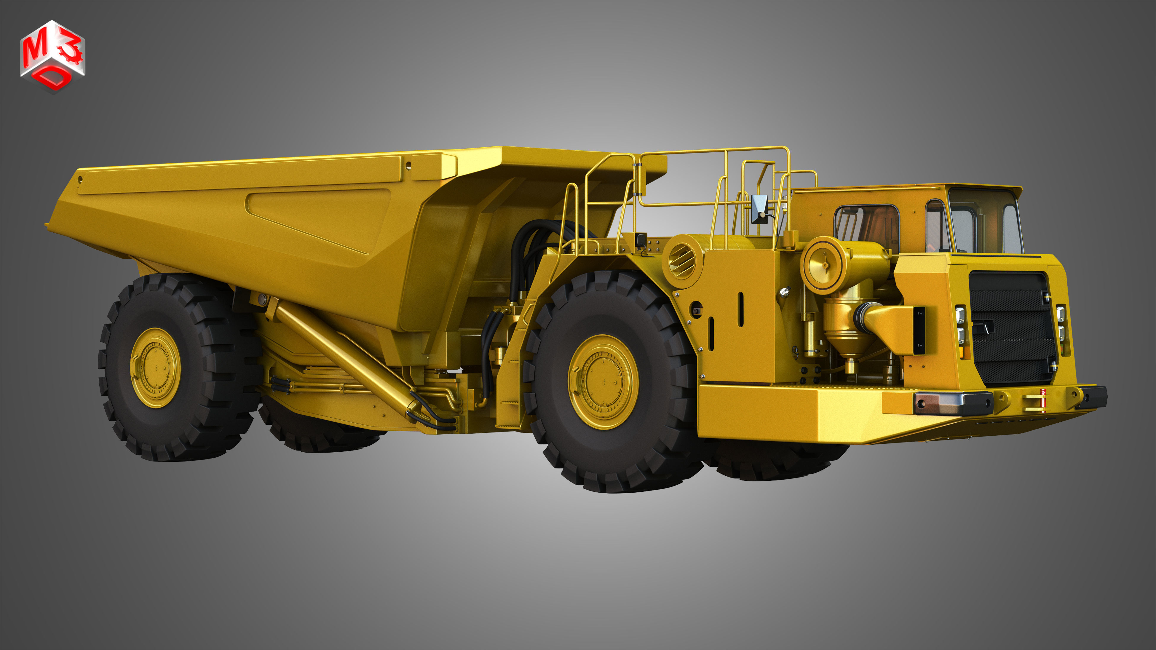 AD45B - Underground Articulated Mining Truck 3D model_2