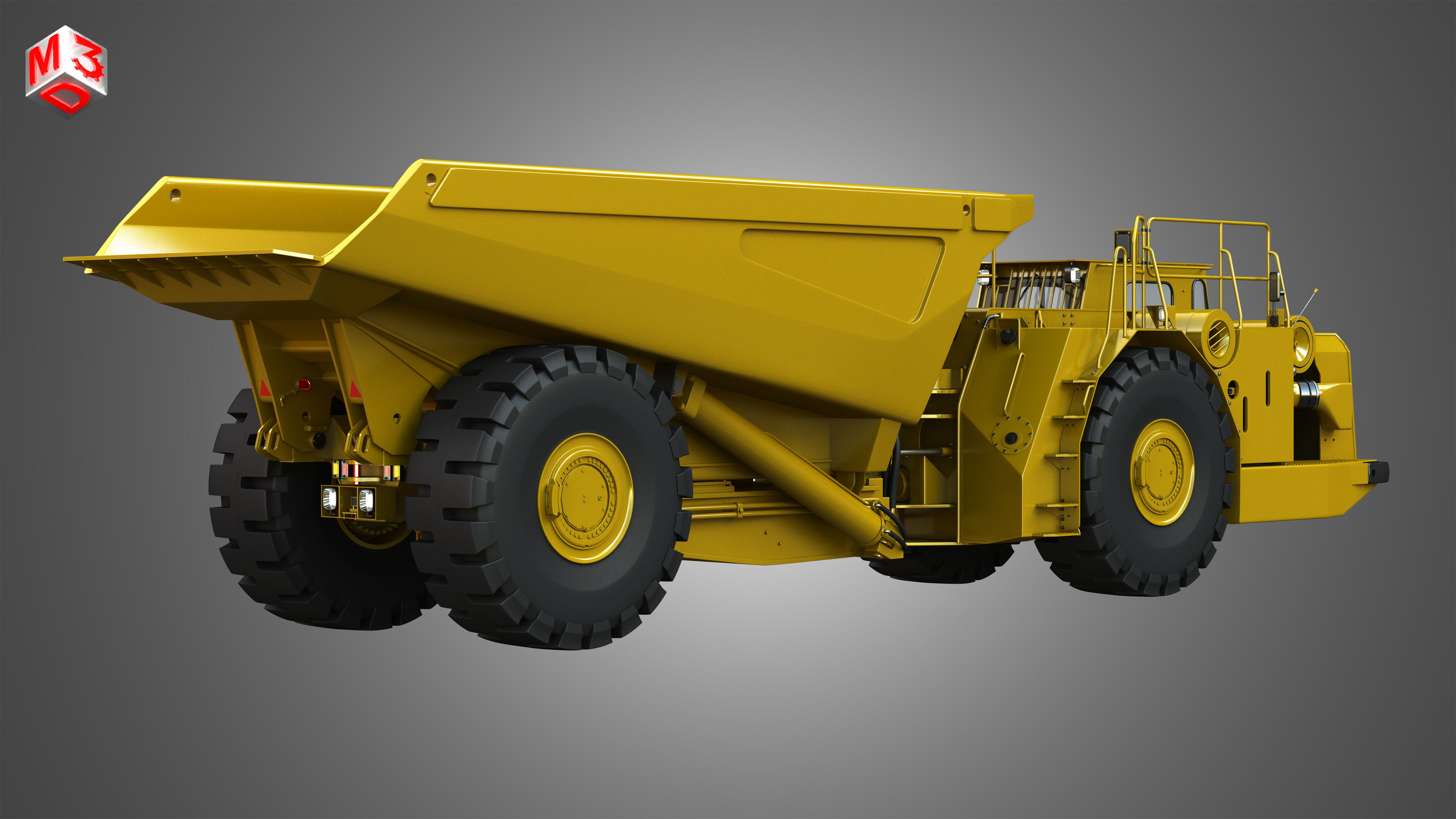 AD45B - Underground Articulated Mining Truck 3D model_1