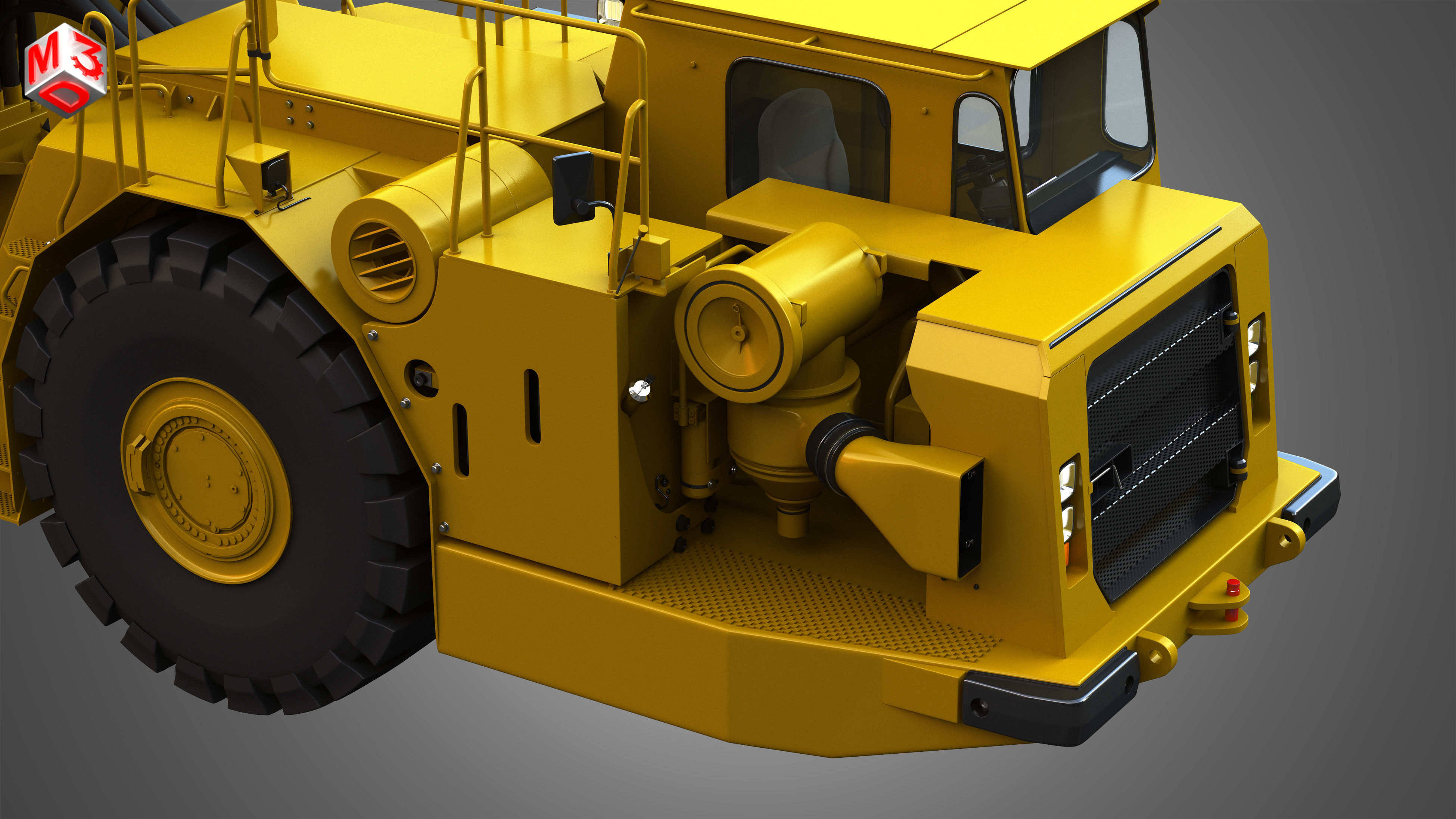 AD45B - Underground Articulated Mining Truck 3D model_12