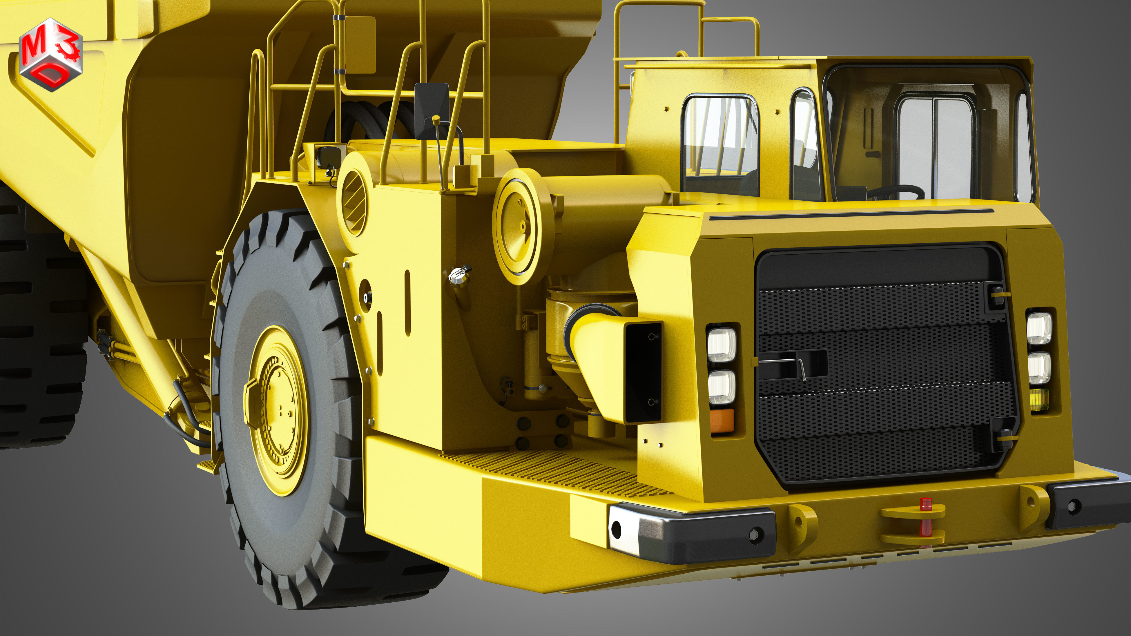 AD45B - Underground Articulated Mining Truck 3D model_11