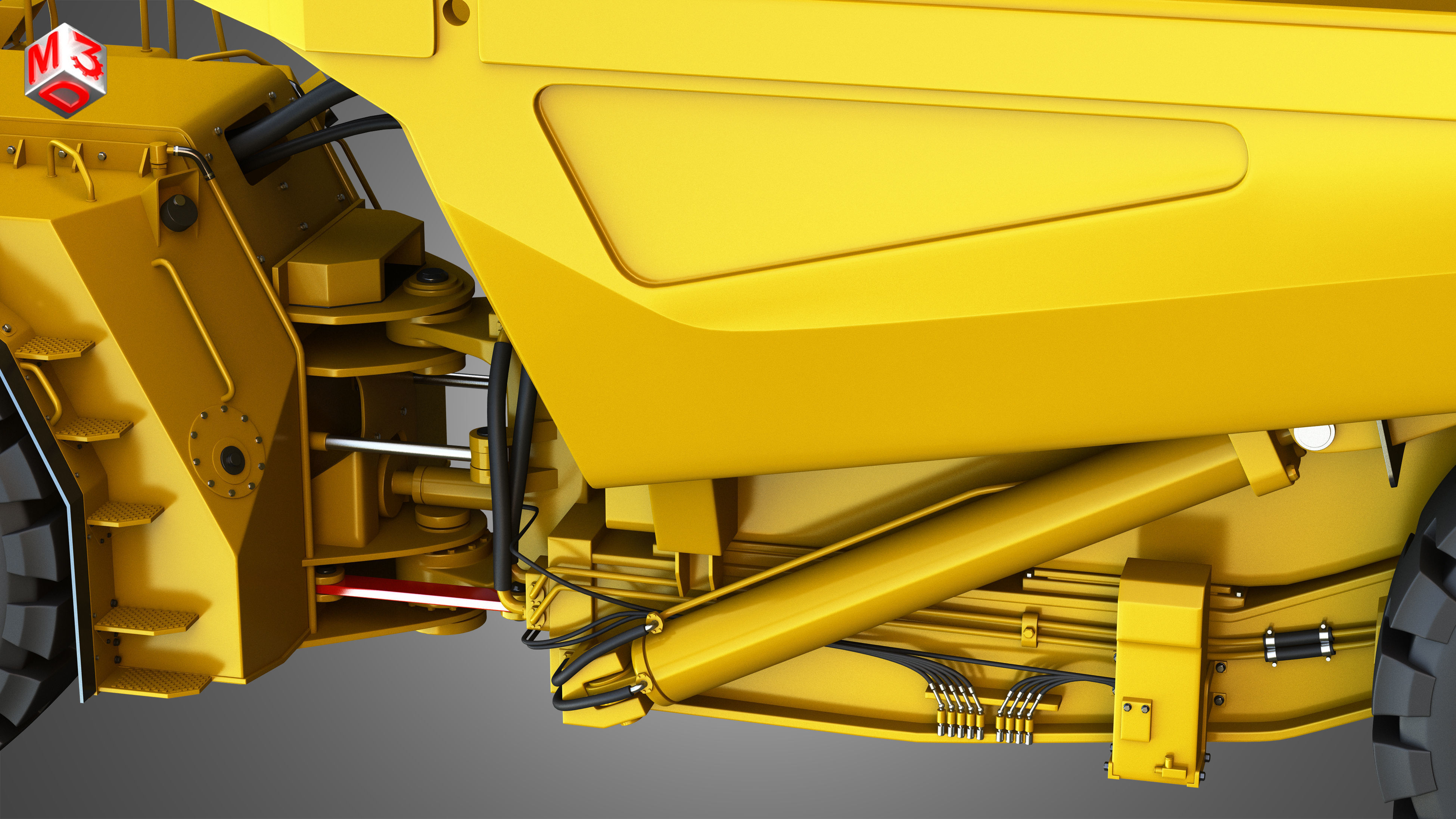 AD45B - Underground Articulated Mining Truck 3D model_9