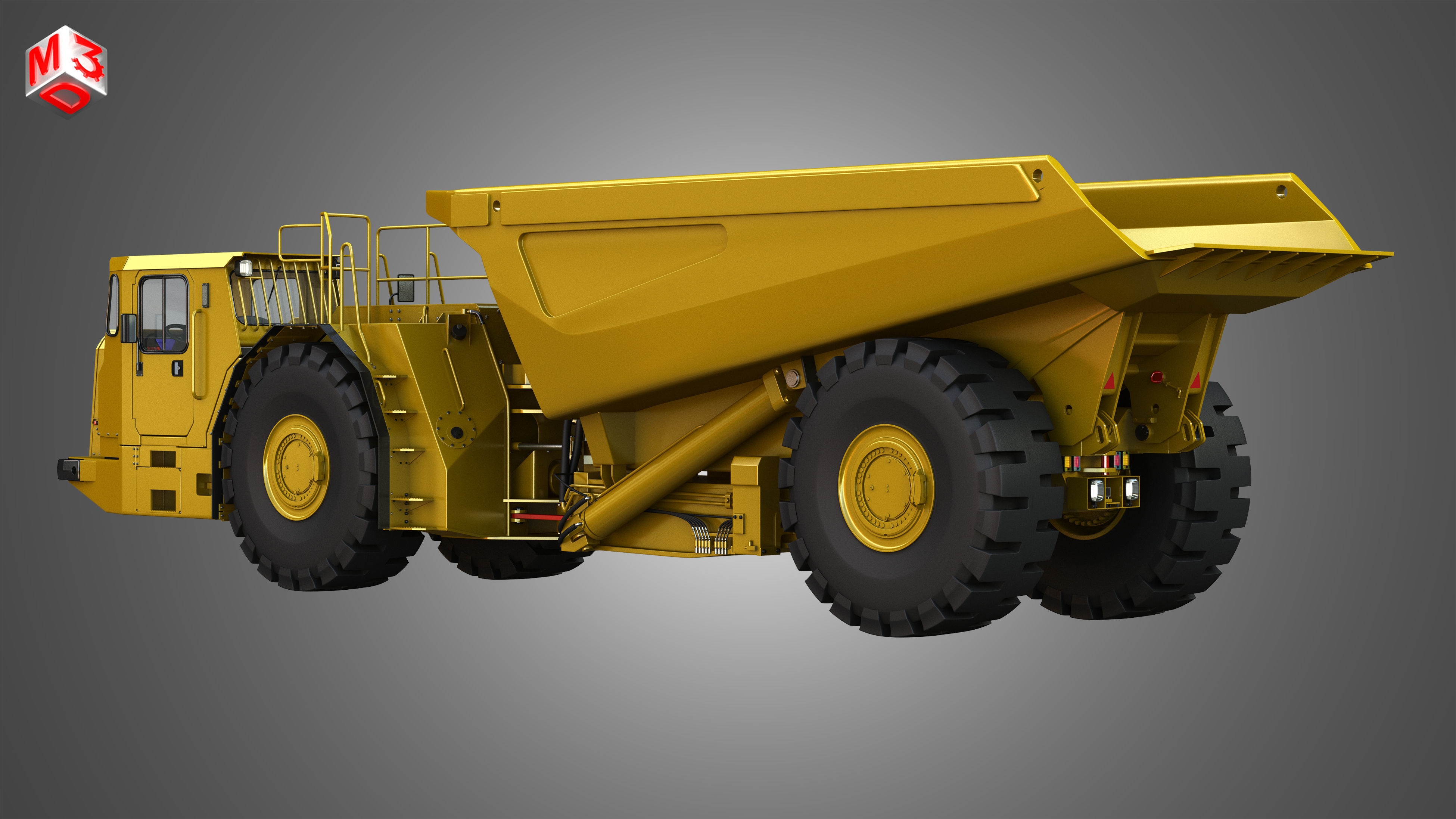 AD45B - Underground Articulated Mining Truck 3D model_3