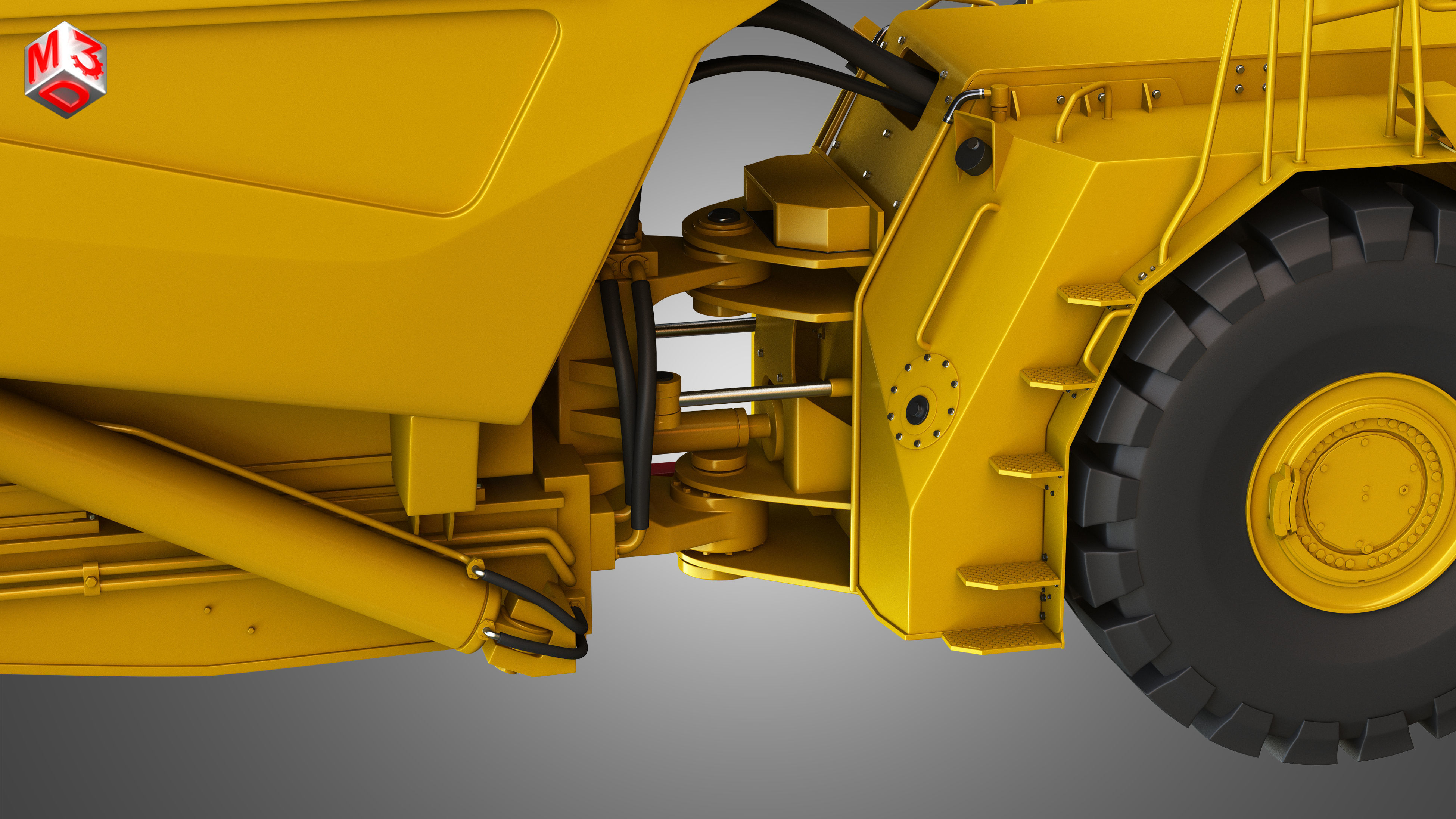 AD45B - Underground Articulated Mining Truck 3D model_8