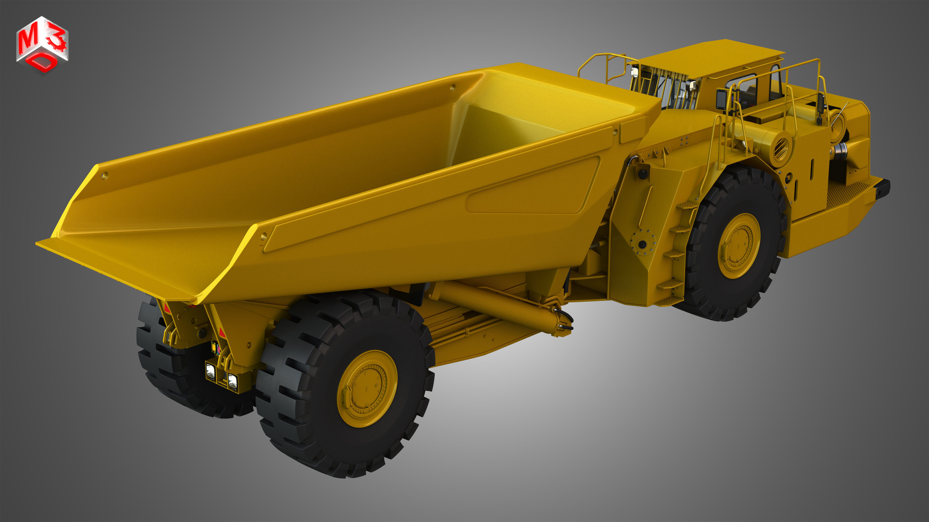 AD45B - Underground Articulated Mining Truck 3D model_5
