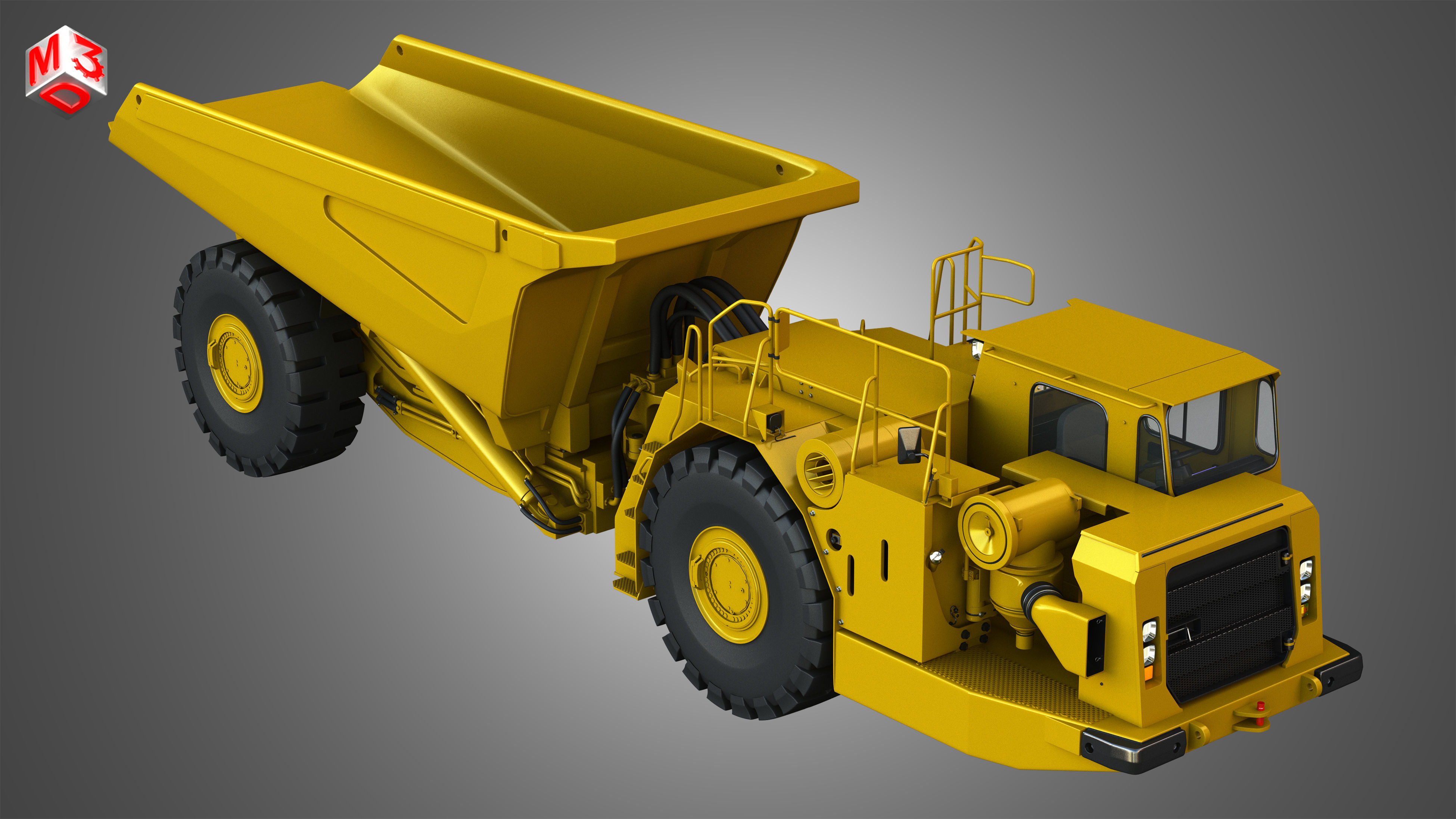 AD45B - Underground Articulated Mining Truck 3D model_6
