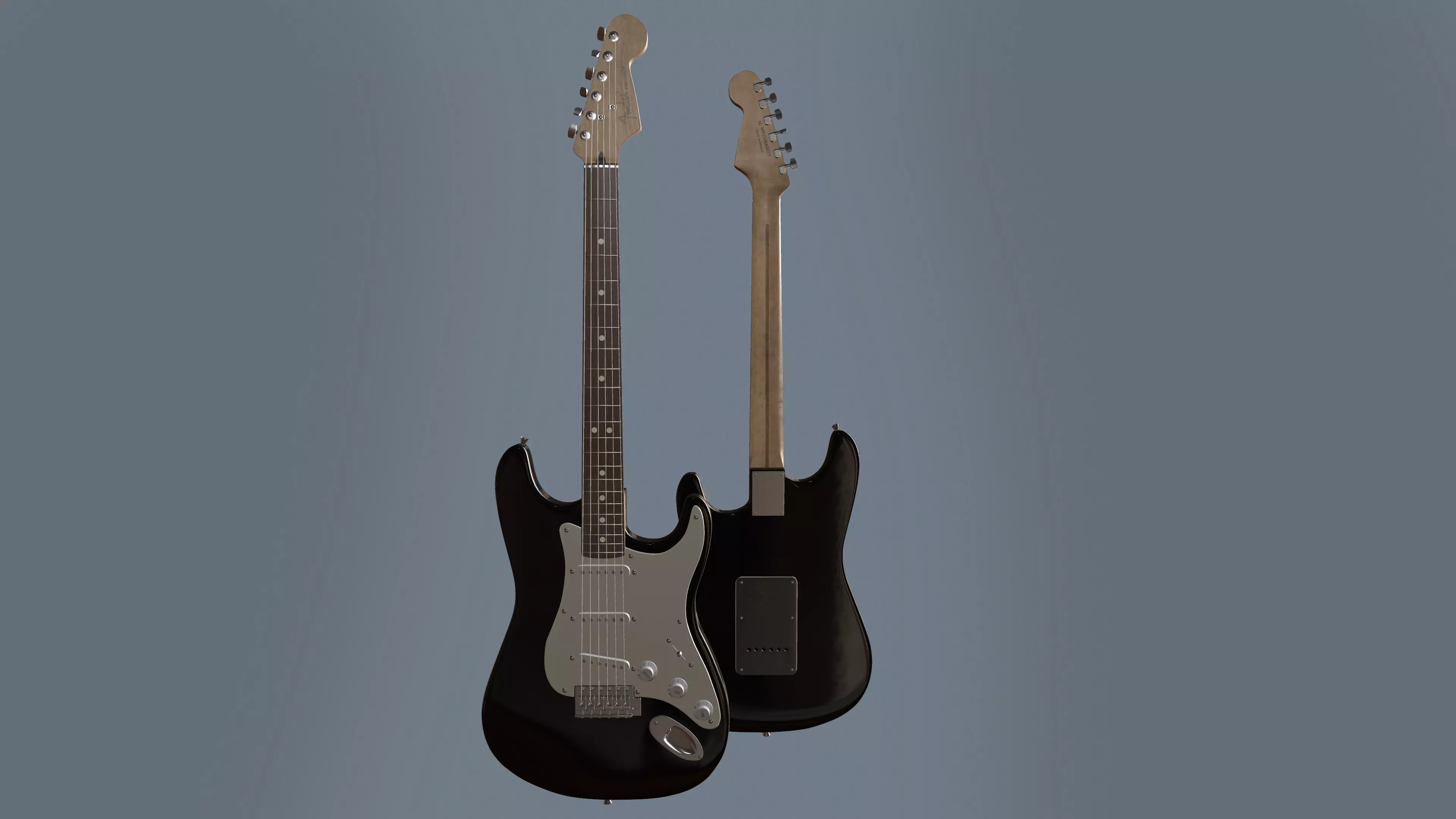 Fender Stratocaster Black 3D model