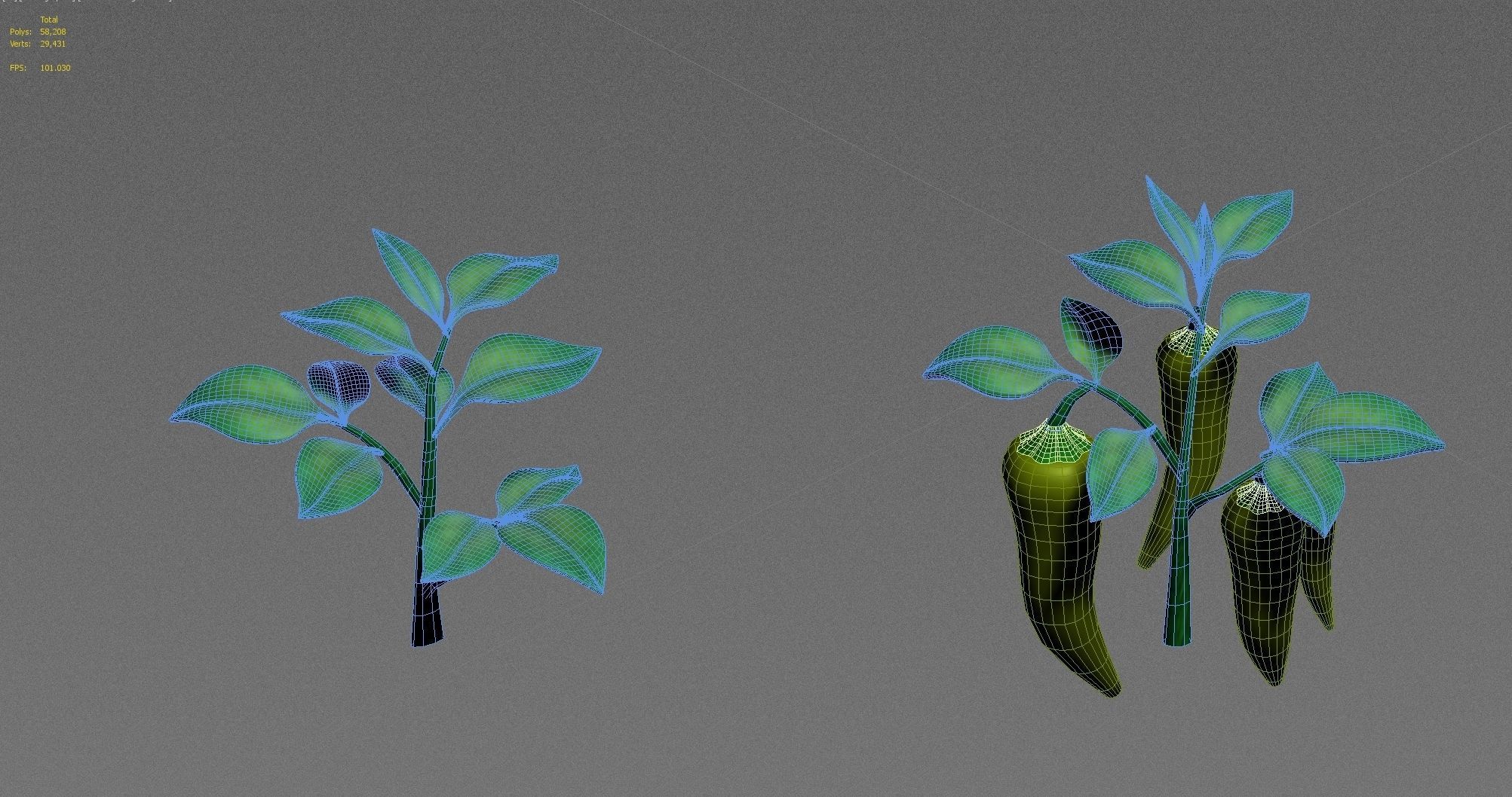 plant cartoon 3D model_7