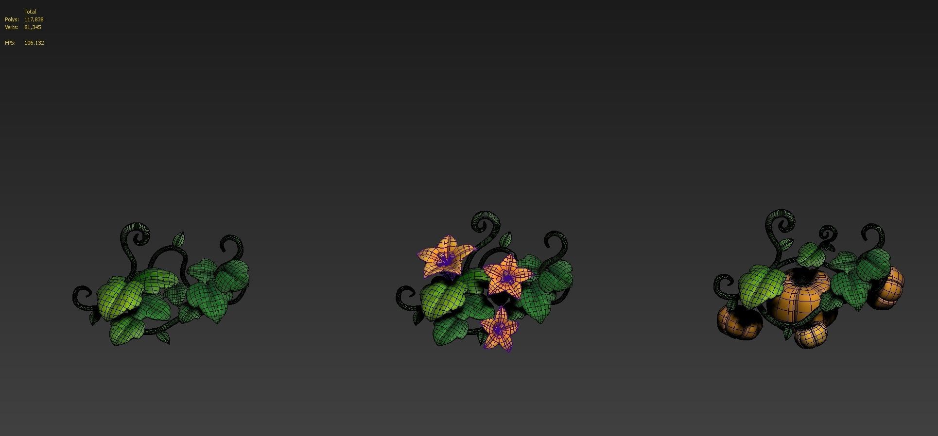 plant cartoon 3D model_10