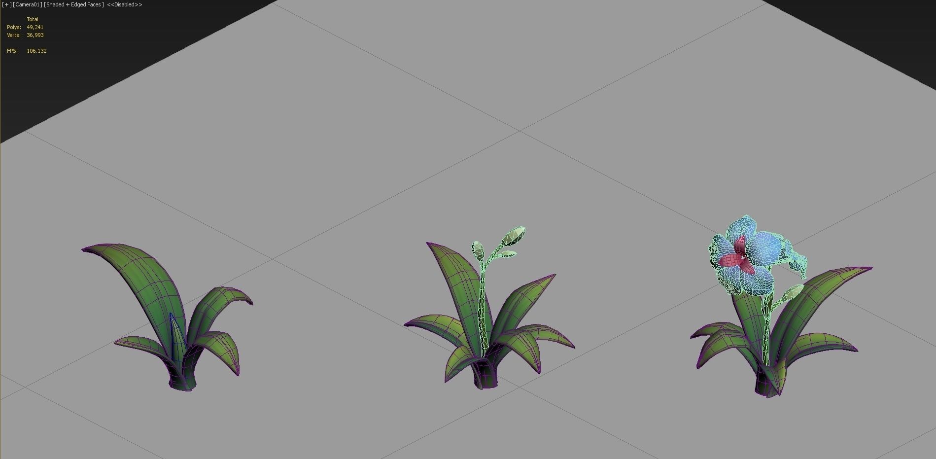 plant cartoon 3D model_8