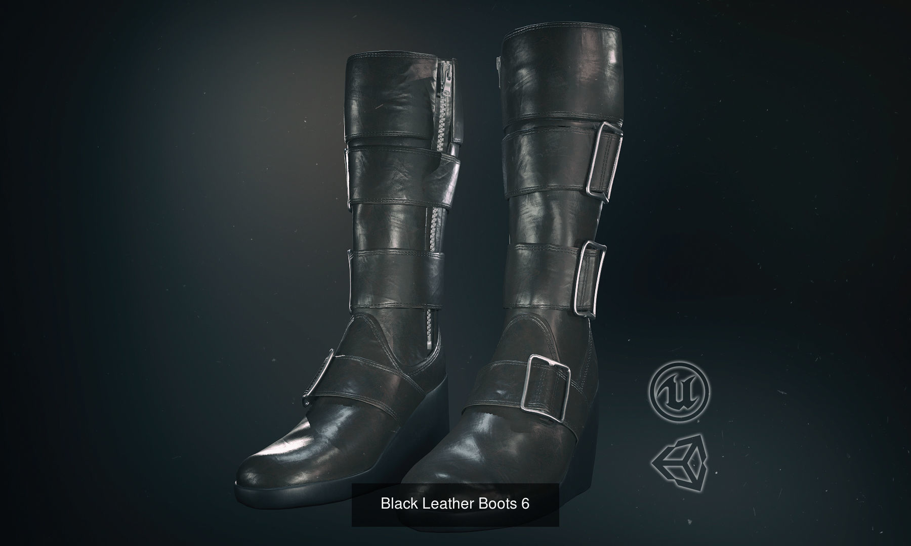 15 Male and Female Boots 3D Model Collection_15