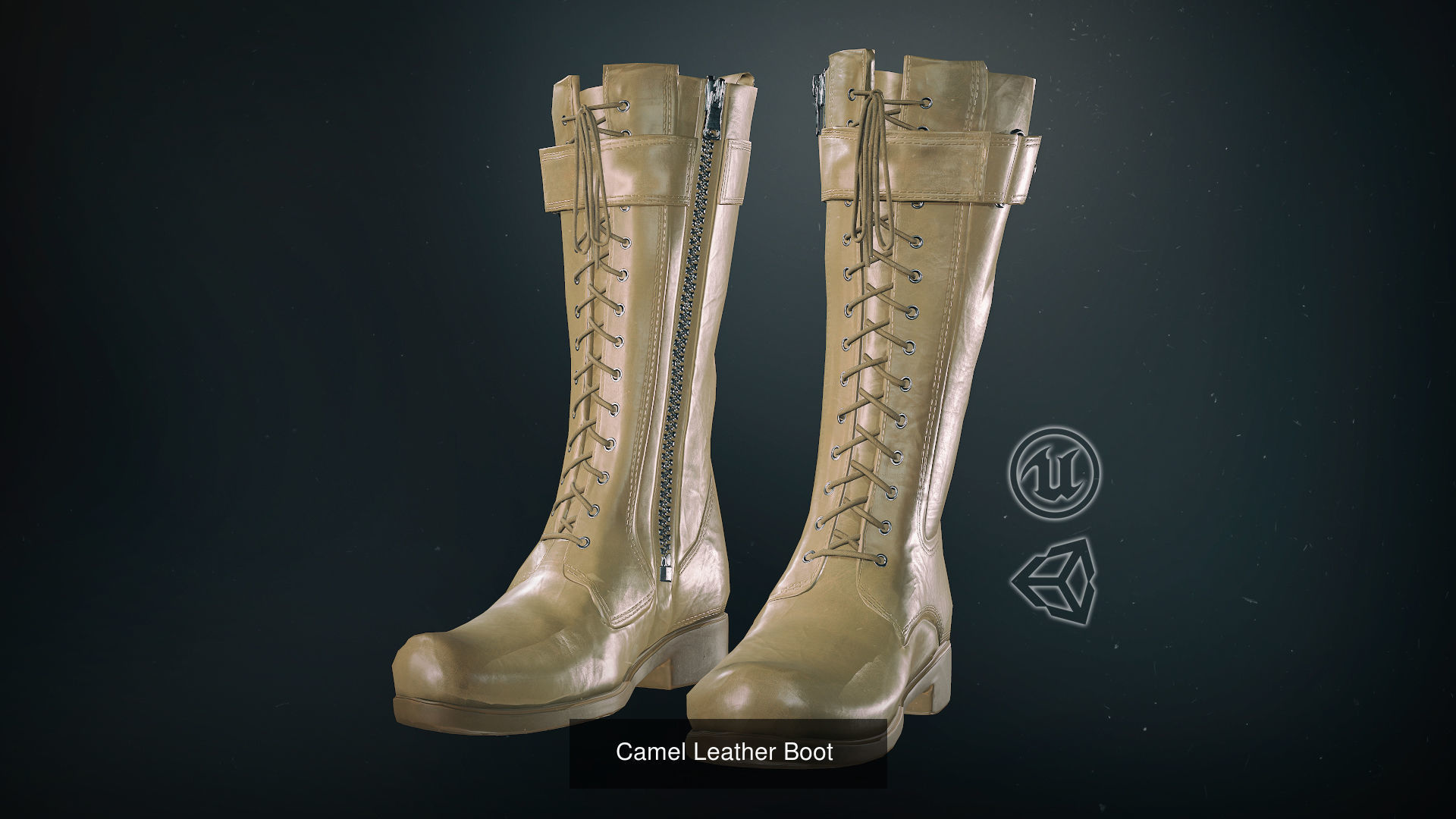 15 Male and Female Boots 3D Model Collection_12