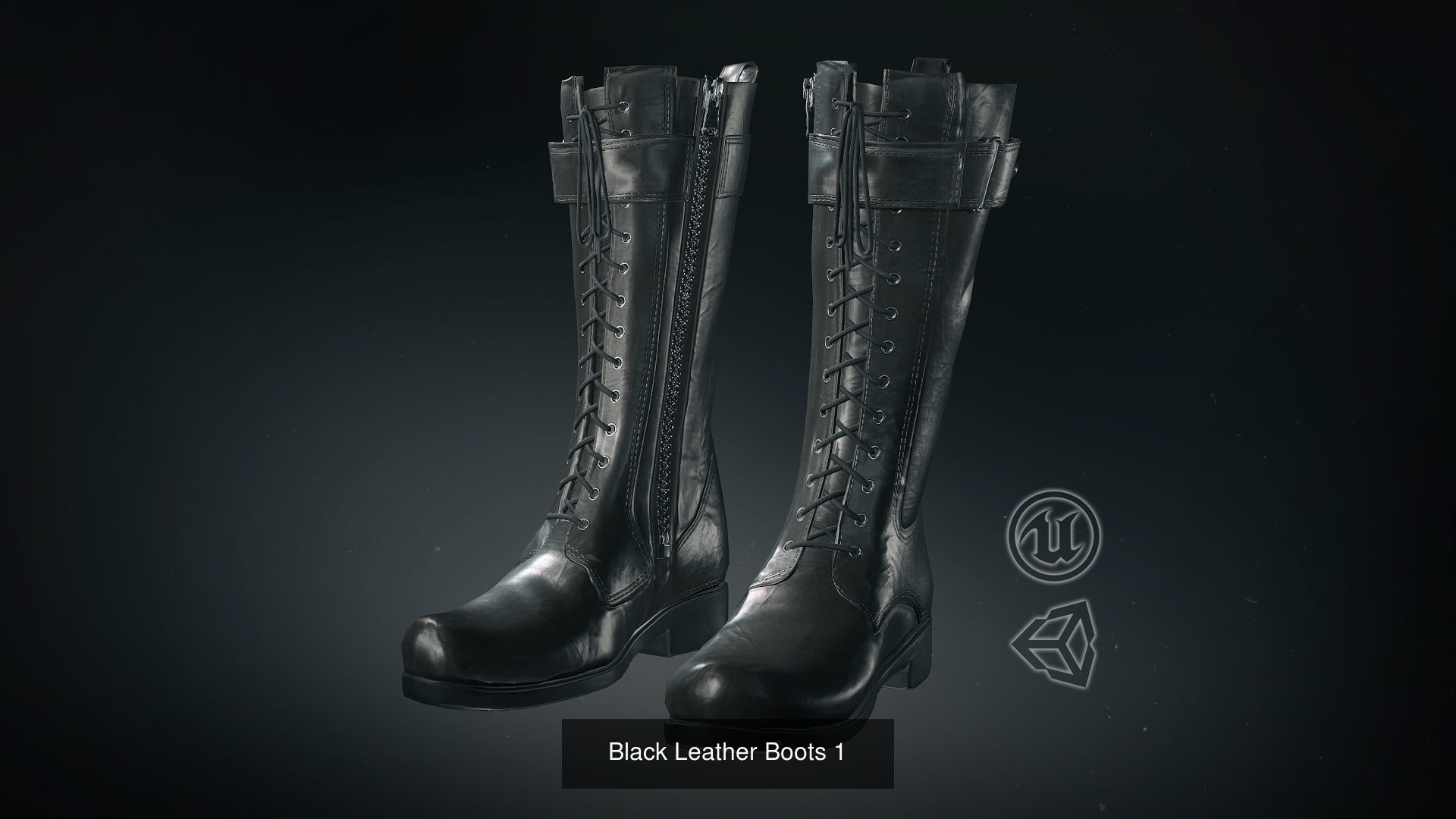 15 Male and Female Boots 3D Model Collection_10