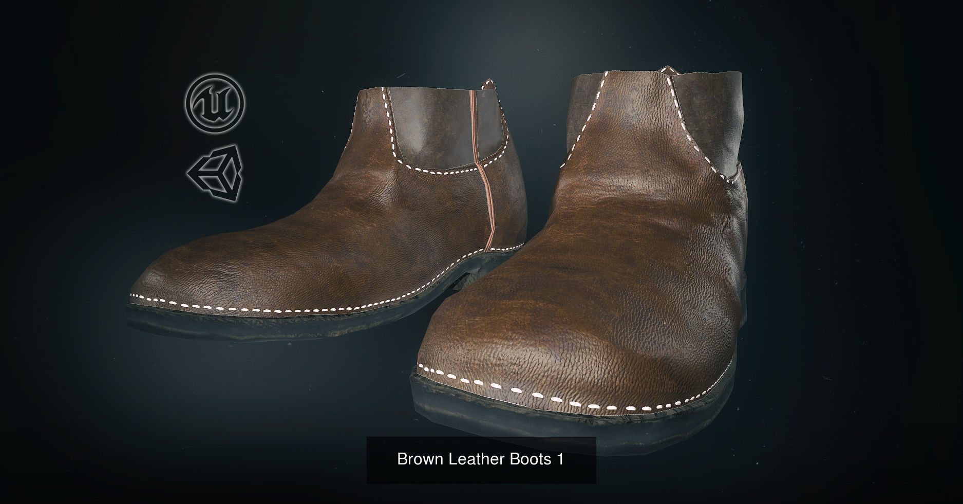 15 Male and Female Boots 3D Model Collection_7