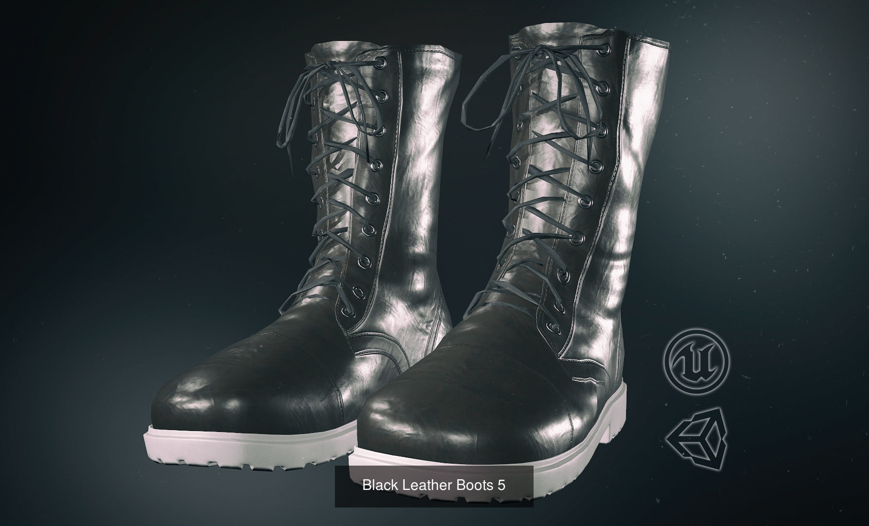 15 Male and Female Boots 3D Model Collection_16