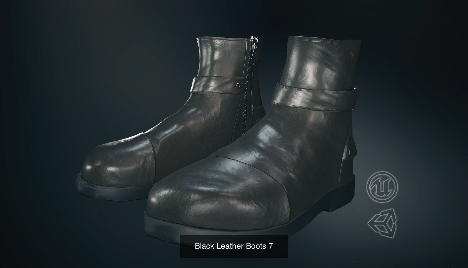 15 Male and Female Boots 3D Model Collection_14