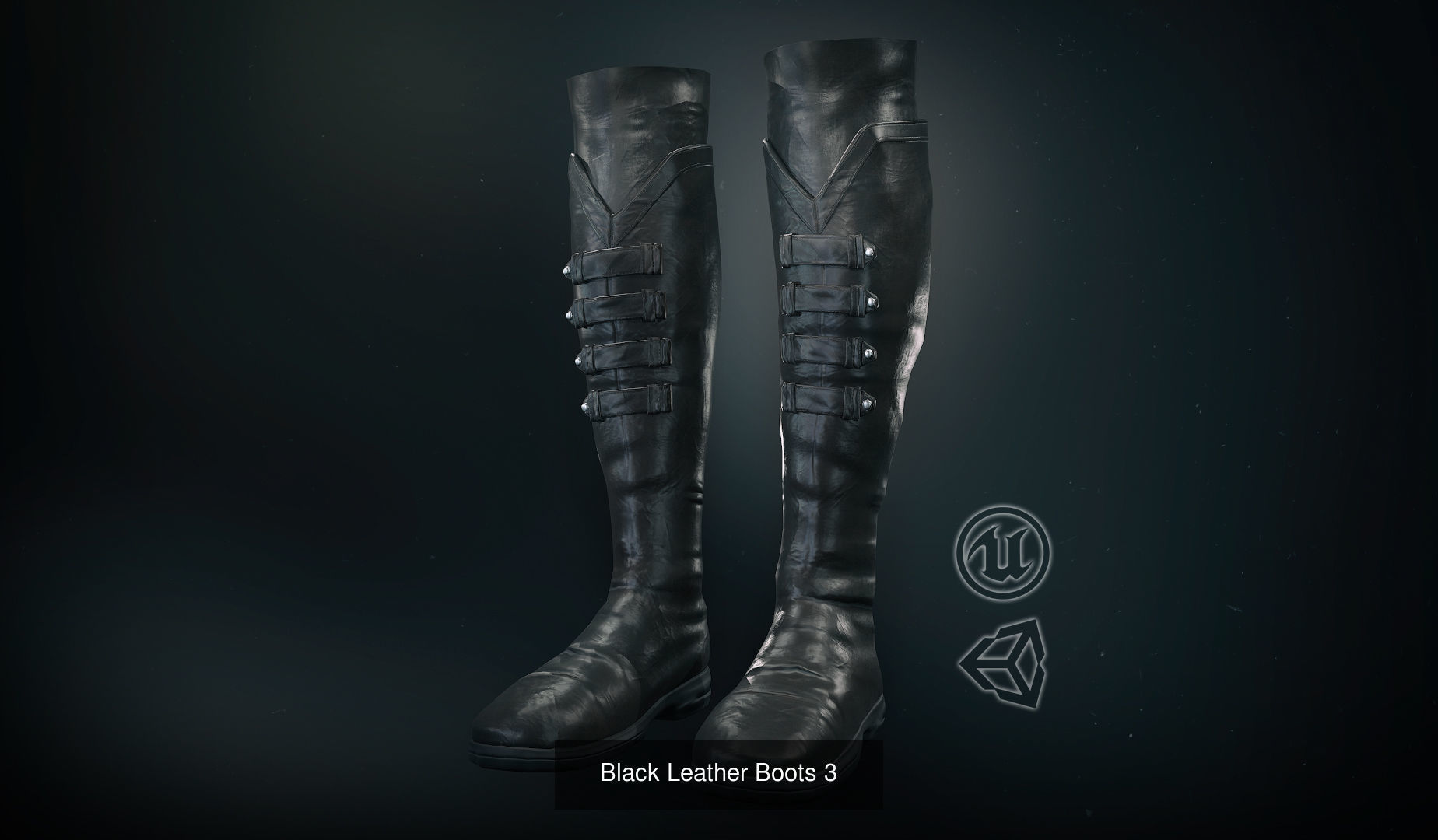15 Male and Female Boots 3D Model Collection_9