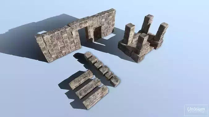 Stone Asset  Low-poly 3D model