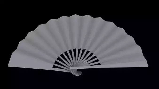 3dsMax Chinese fan modeling completed Free 3D model
