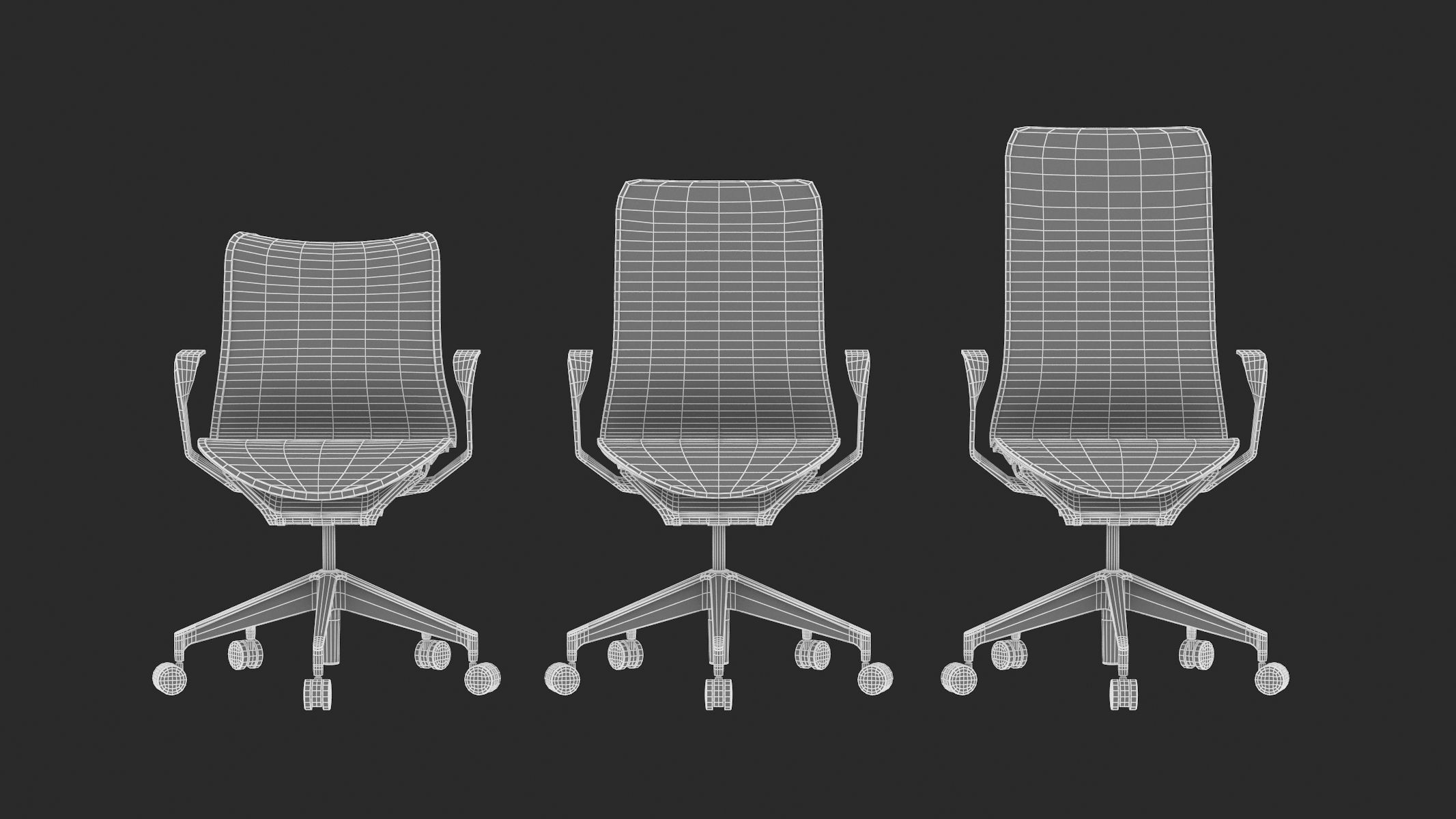 17 Office Chairs Collection 3D model_16