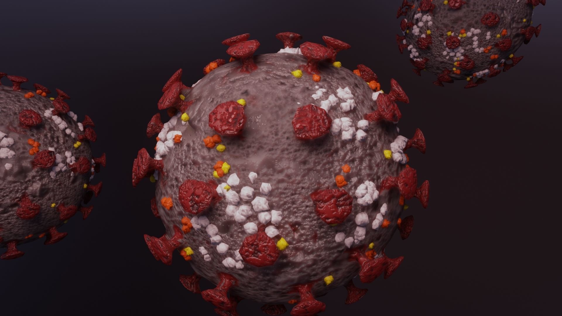 Corvid 19 Corona Virus Low-poly 3D model_4