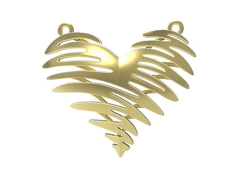 Pendant fern leaf 3D print model_1