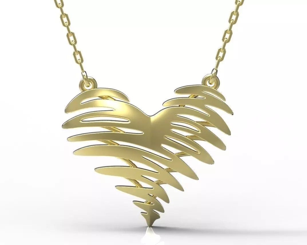 Pendant fern leaf 3D print model_0