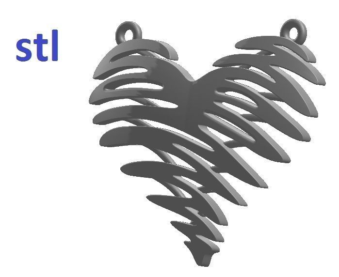 Pendant fern leaf 3D print model_7