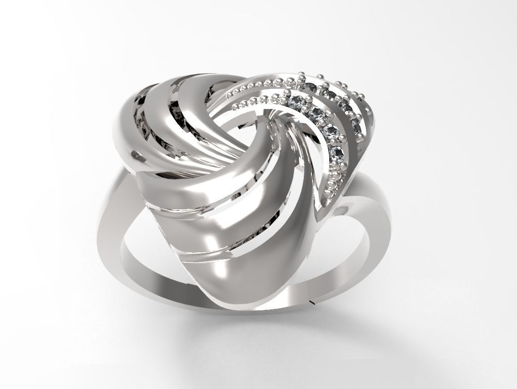 Ring Triad STL  3D print model_1