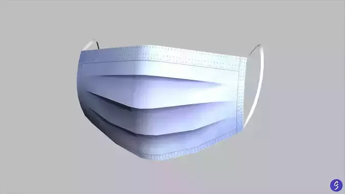 Low-Poly Medical Face Mask Low-poly 3D model