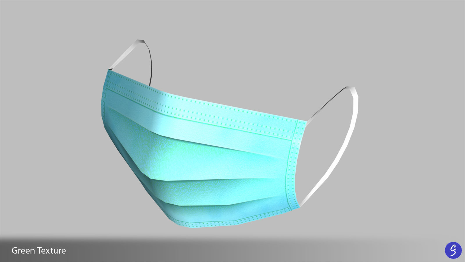 Low-Poly Medical Face Mask Low-poly 3D model_2