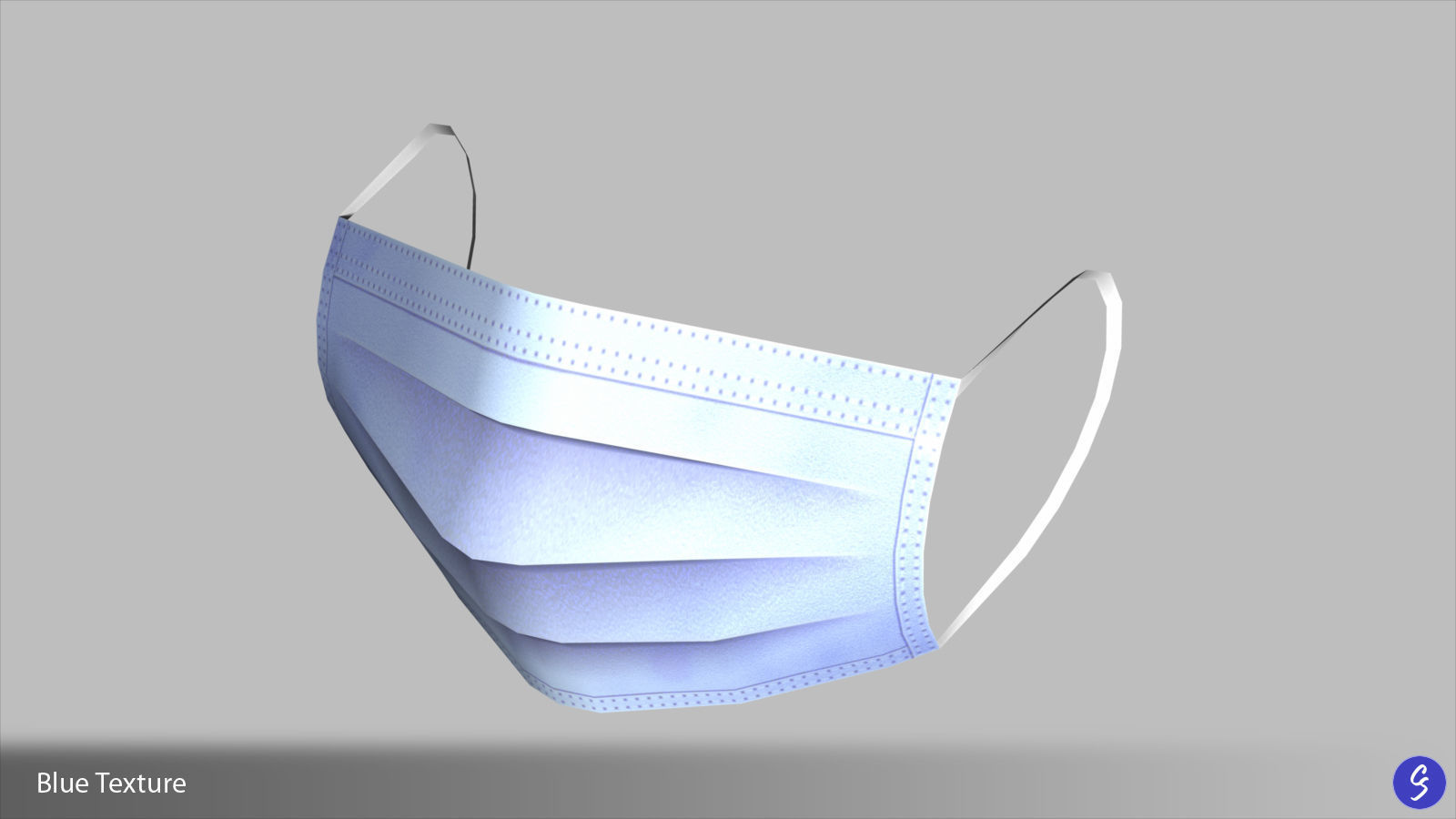 Low-Poly Medical Face Mask Low-poly 3D model_1