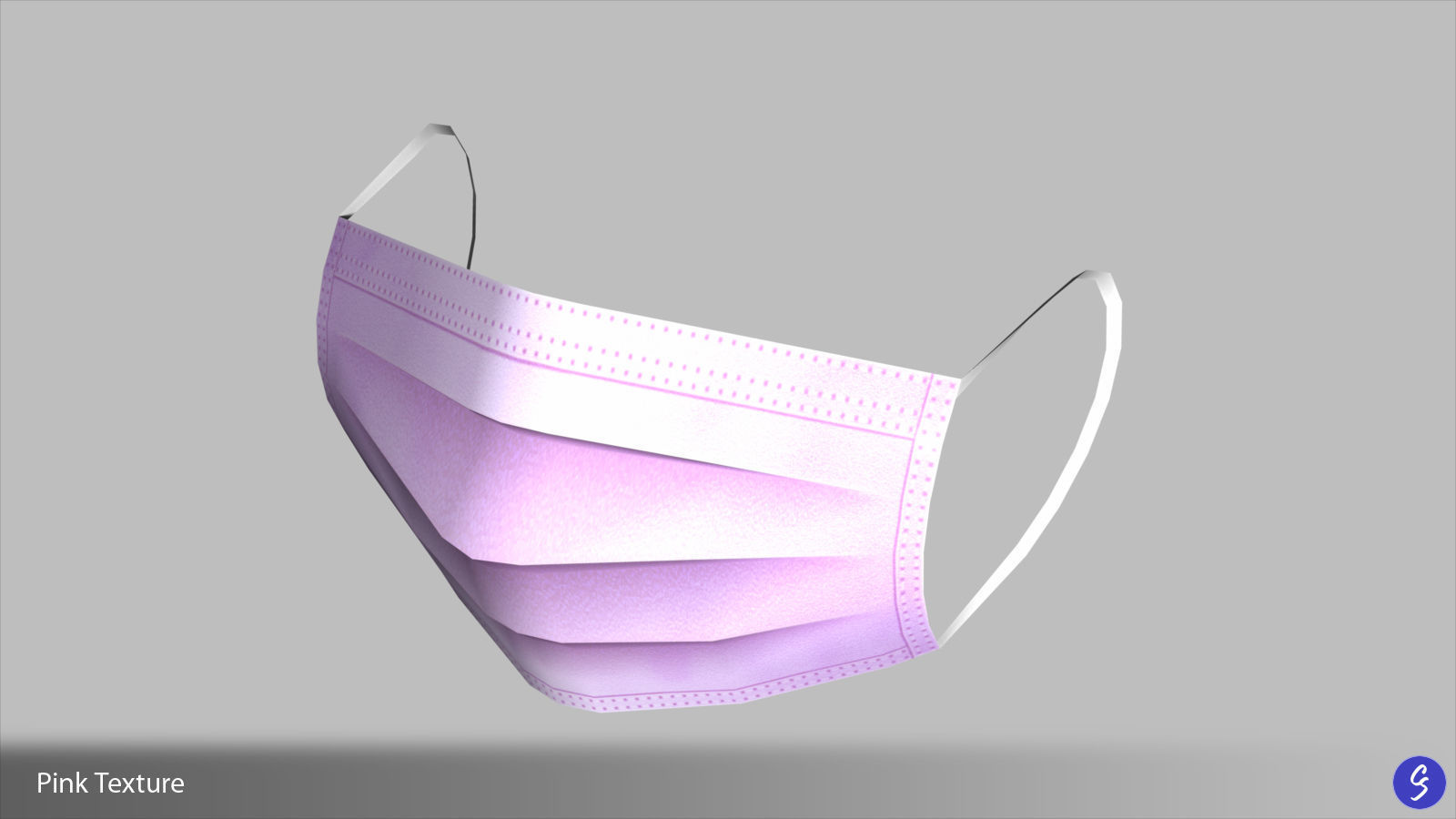 Low-Poly Medical Face Mask Low-poly 3D model_3