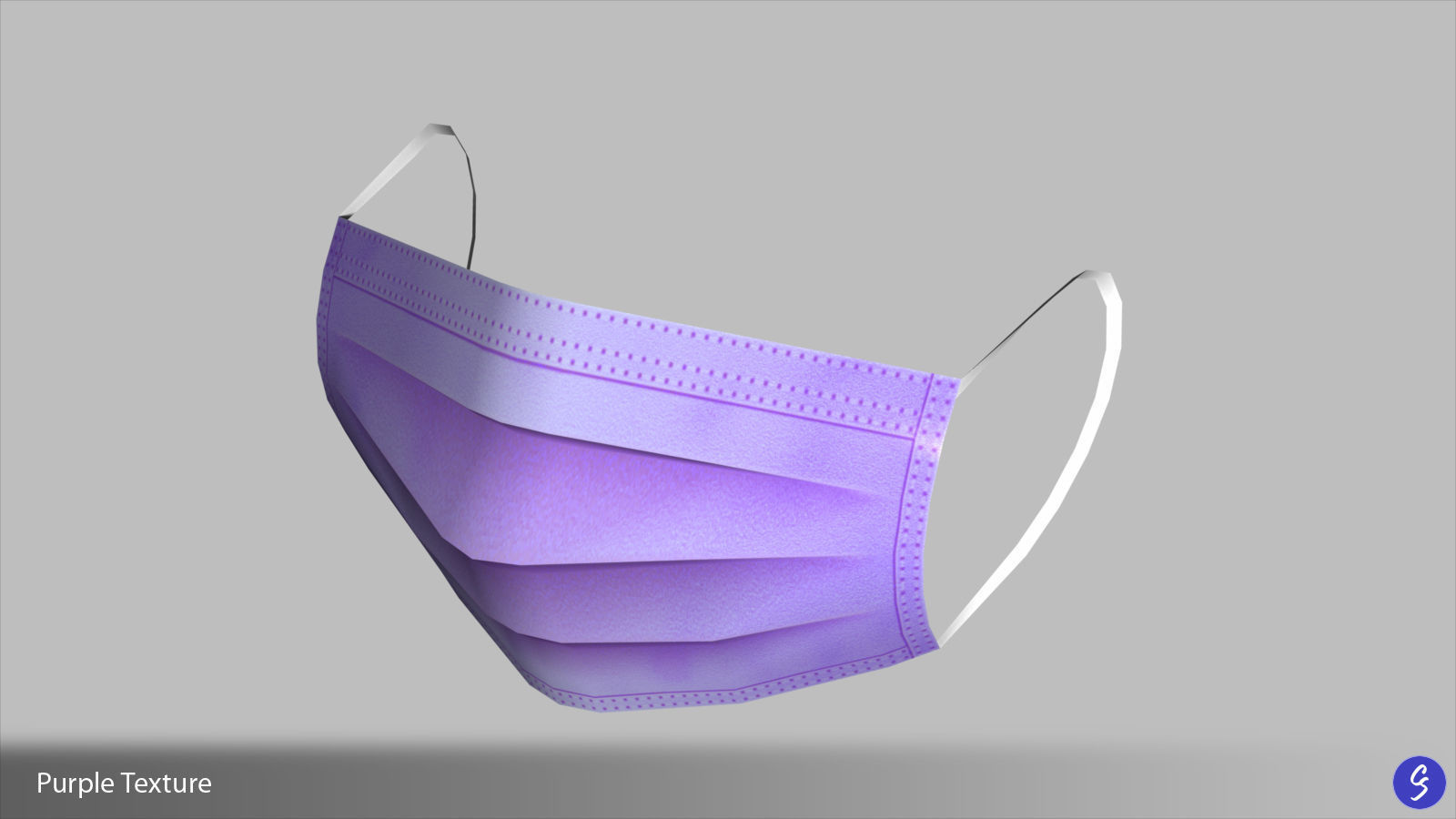 Low-Poly Medical Face Mask Low-poly 3D model_4