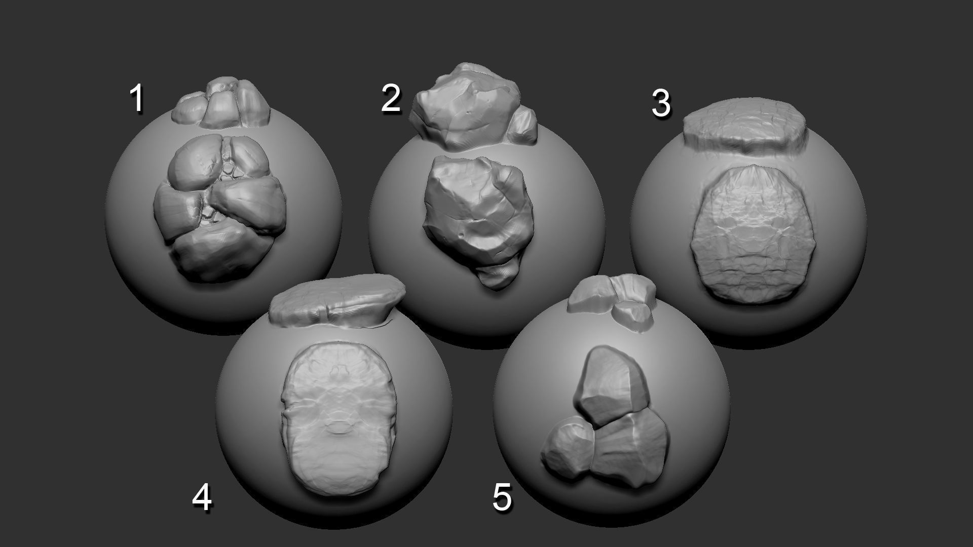 20 Arid Rock Formations 01 - Zbrush VDM Brush 3D model_2