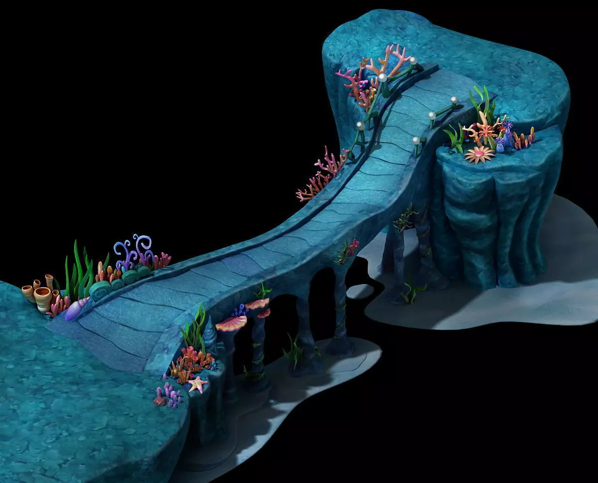 coral reef  bridge  3D model_0