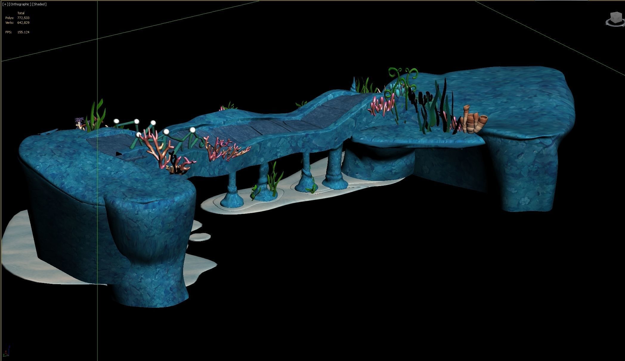 coral reef  bridge  3D model_3