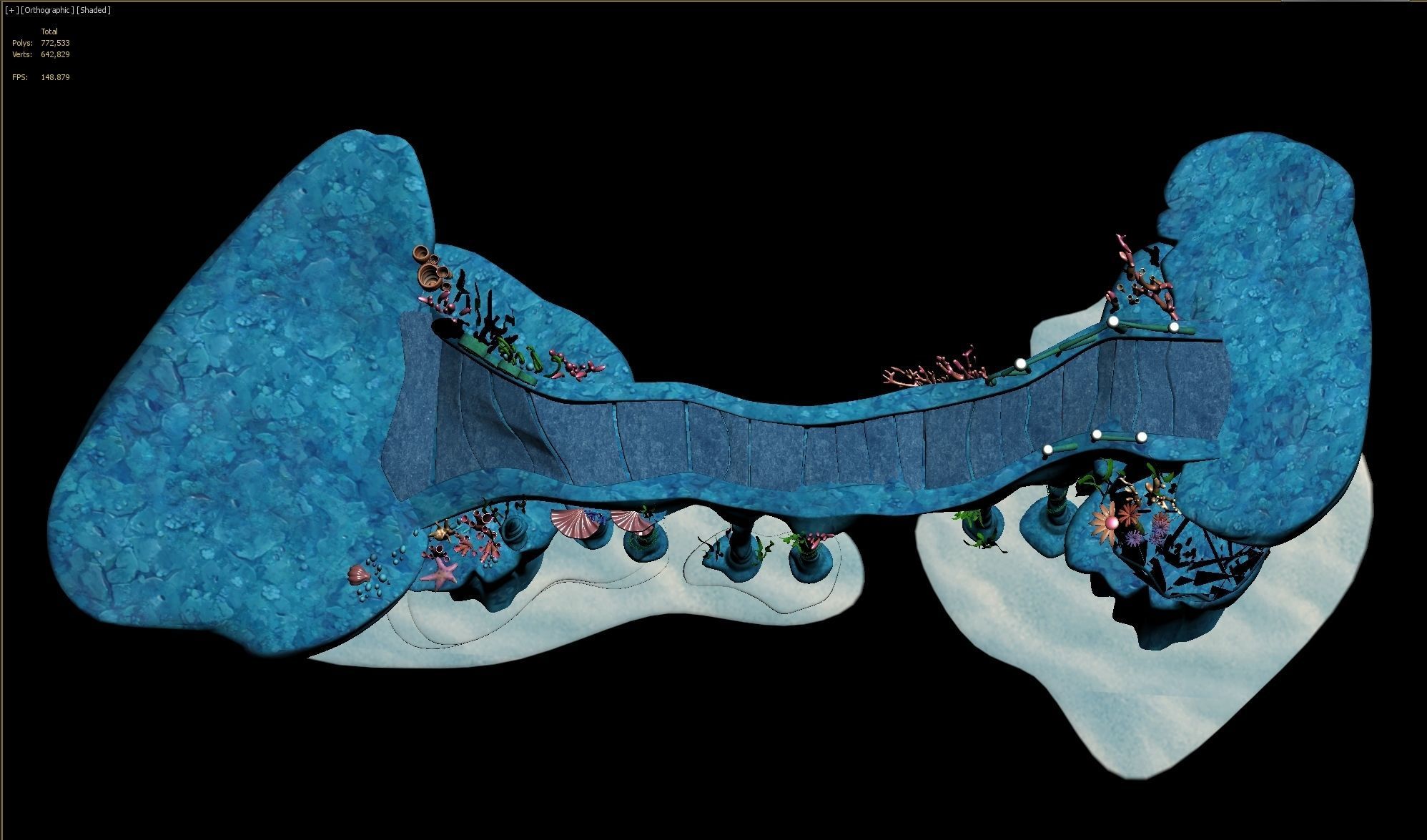 coral reef  bridge  3D model_4