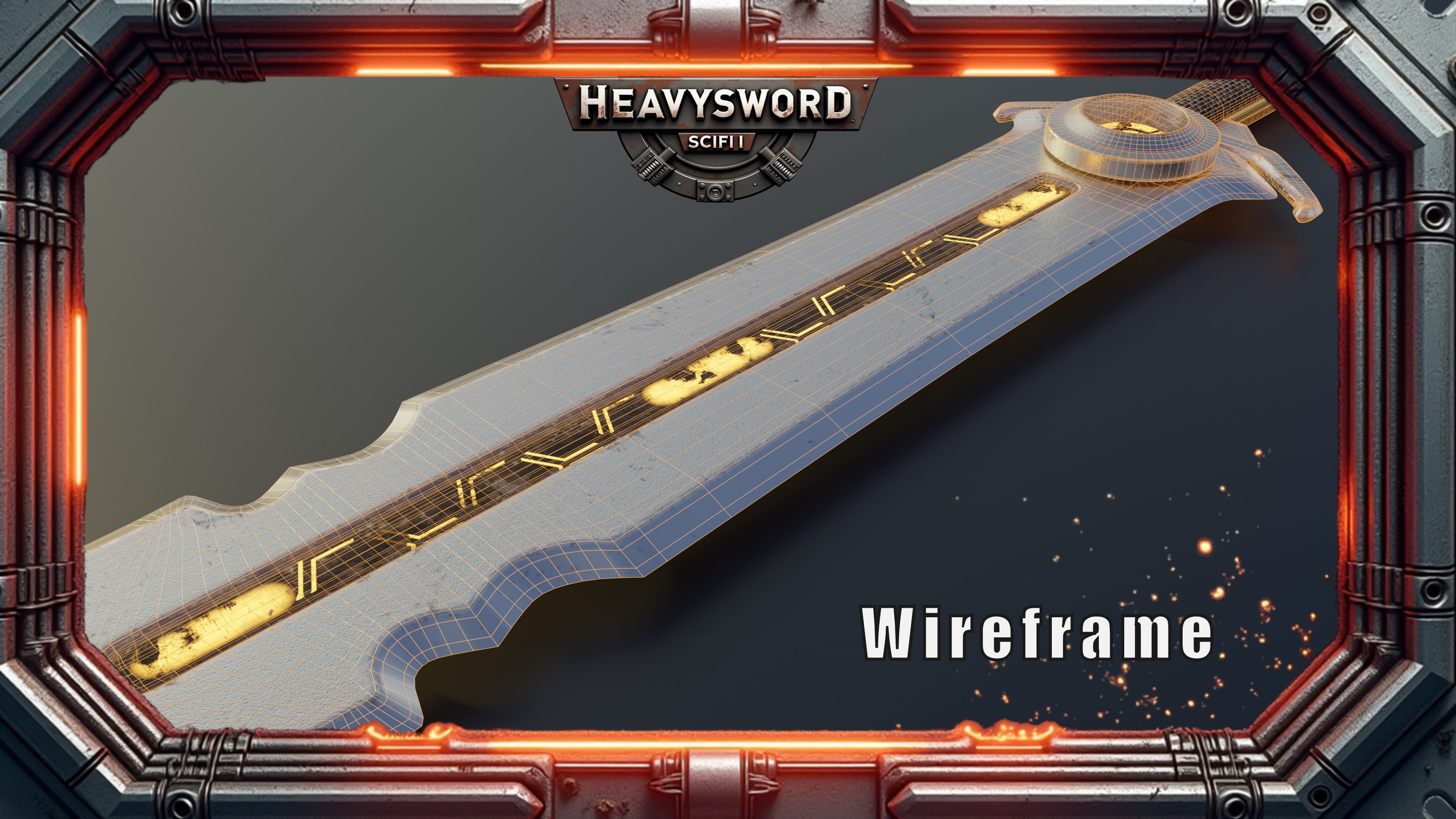 HeavySword SciFi I Low-poly 3D model_1