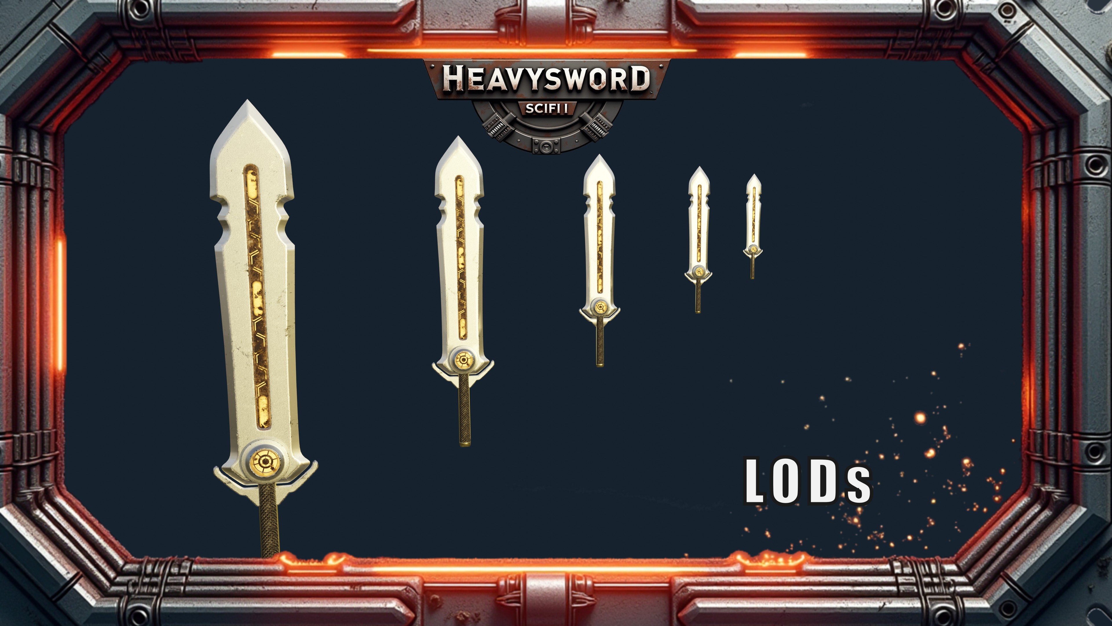 HeavySword SciFi I Low-poly 3D model_2