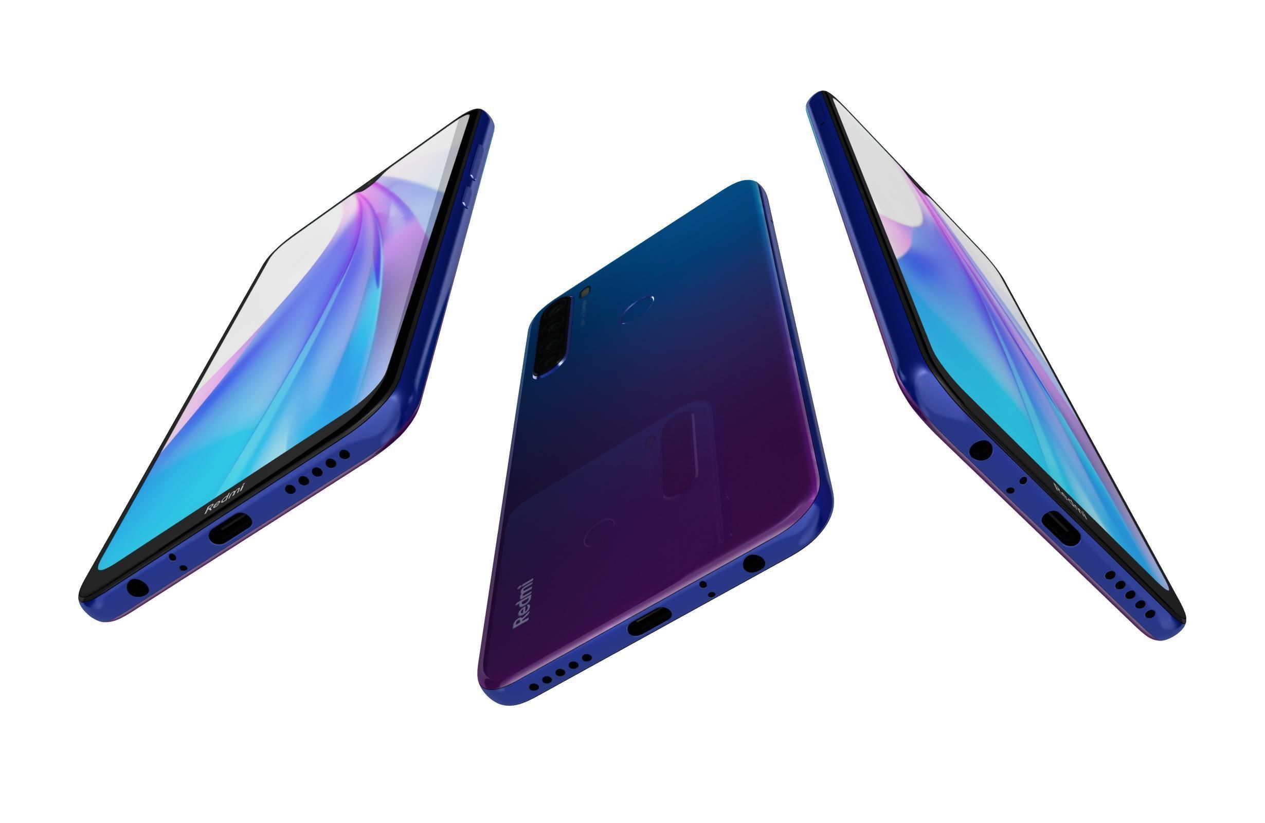 Xiaomi Redmi Note 8T All Colors 3D model_9