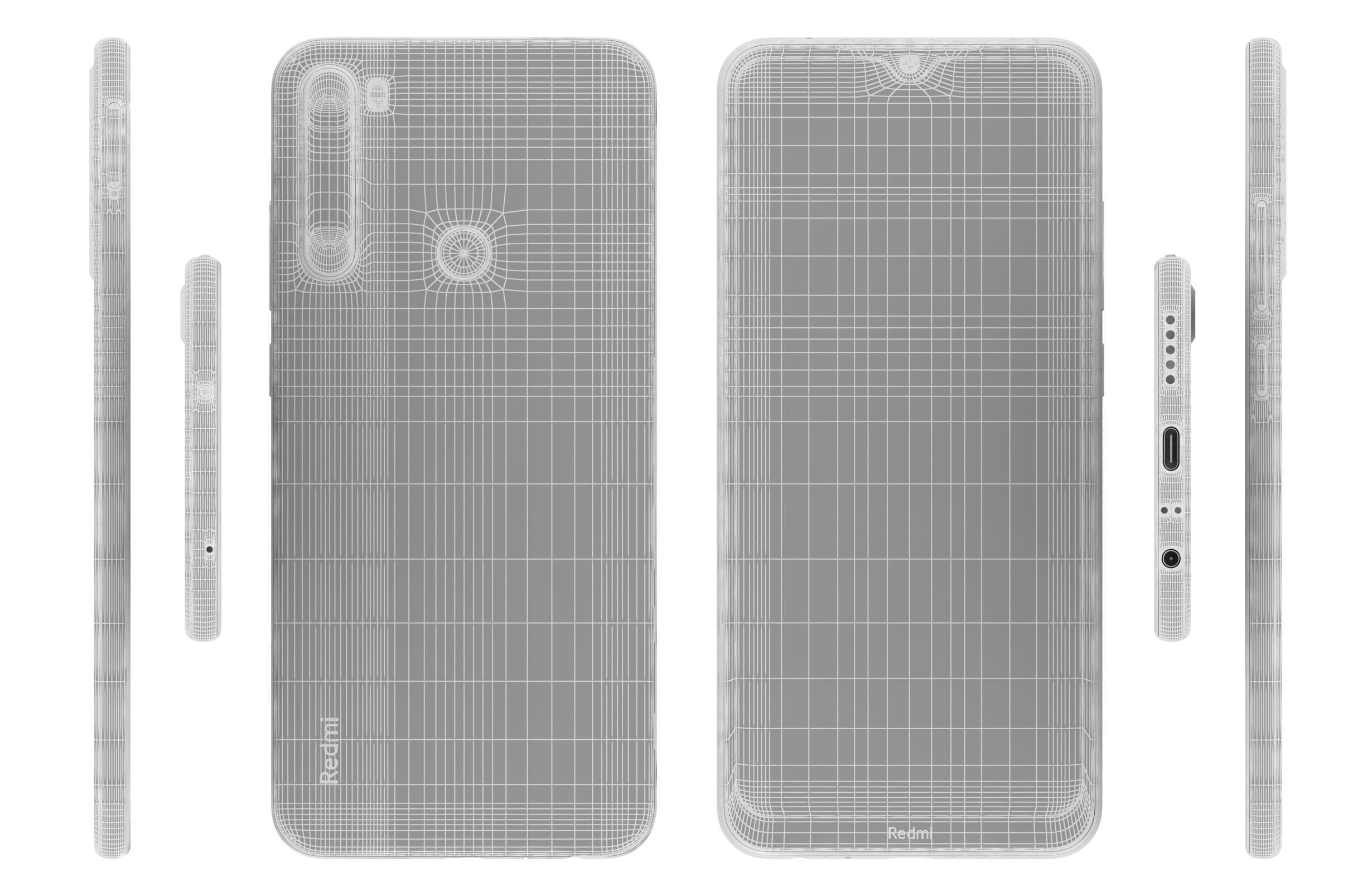 Xiaomi Redmi Note 8T All Colors 3D model_20