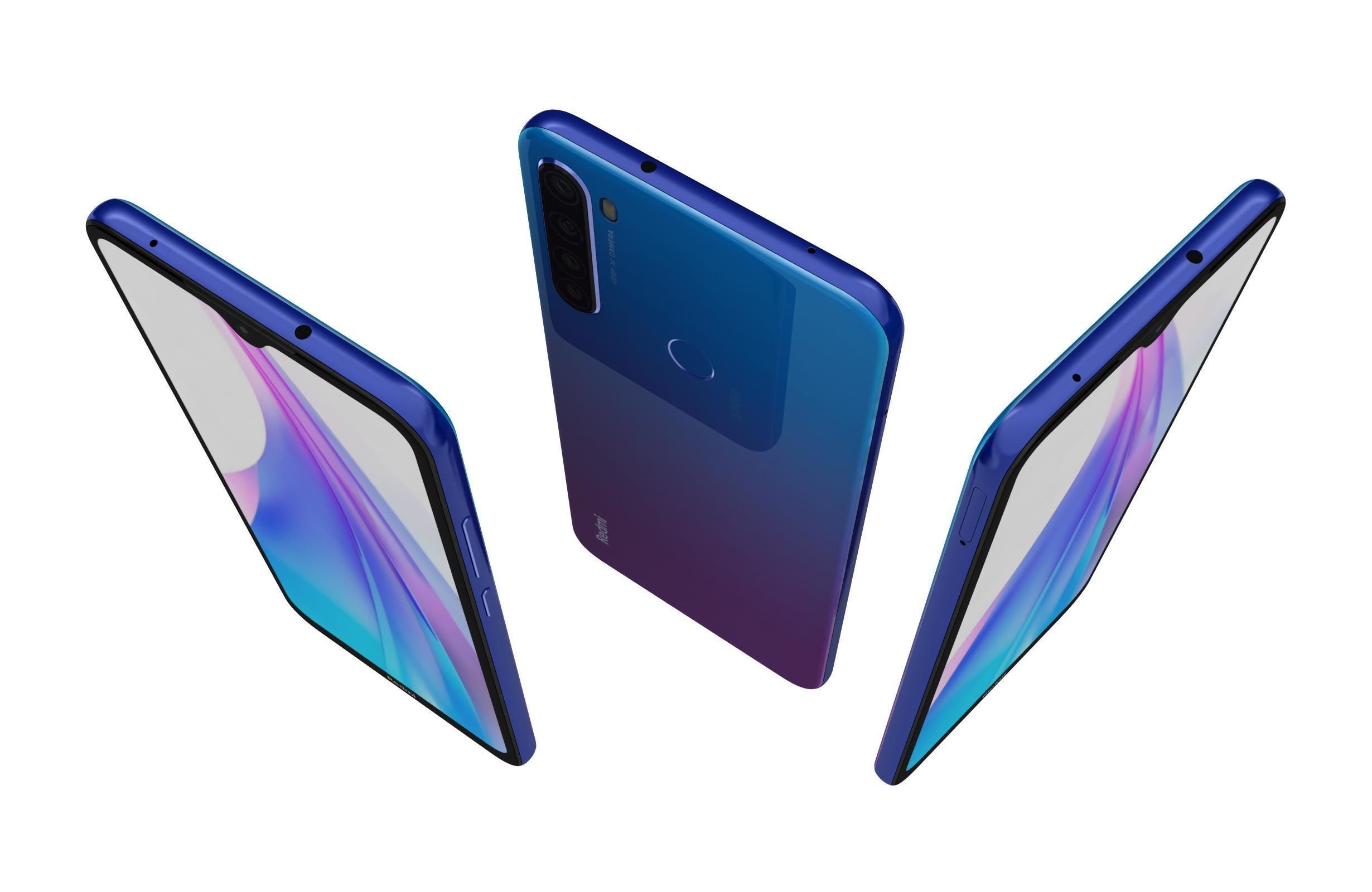 Xiaomi Redmi Note 8T All Colors 3D model_3