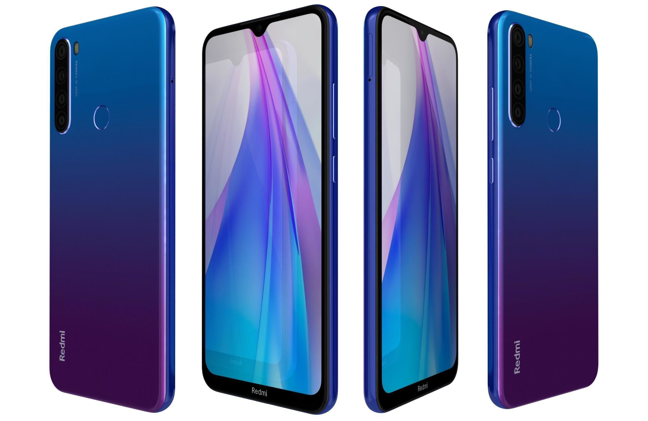 Xiaomi Redmi Note 8T All Colors 3D model_12