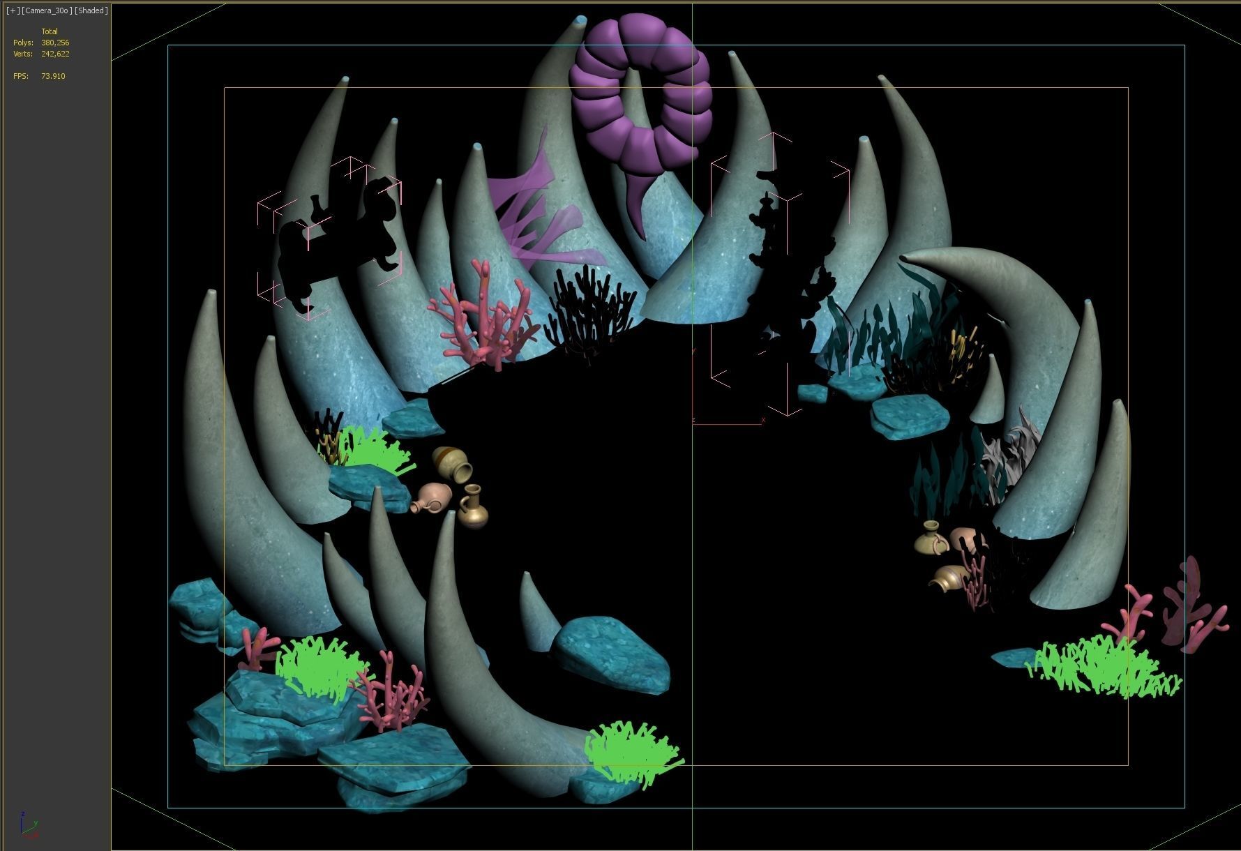 coral cartoon 3D model_1