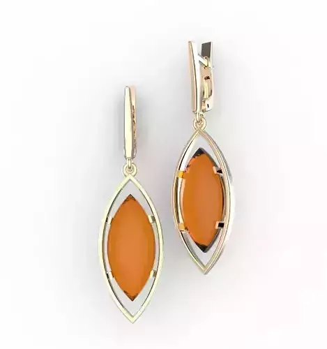 Amber earrings 3D print model