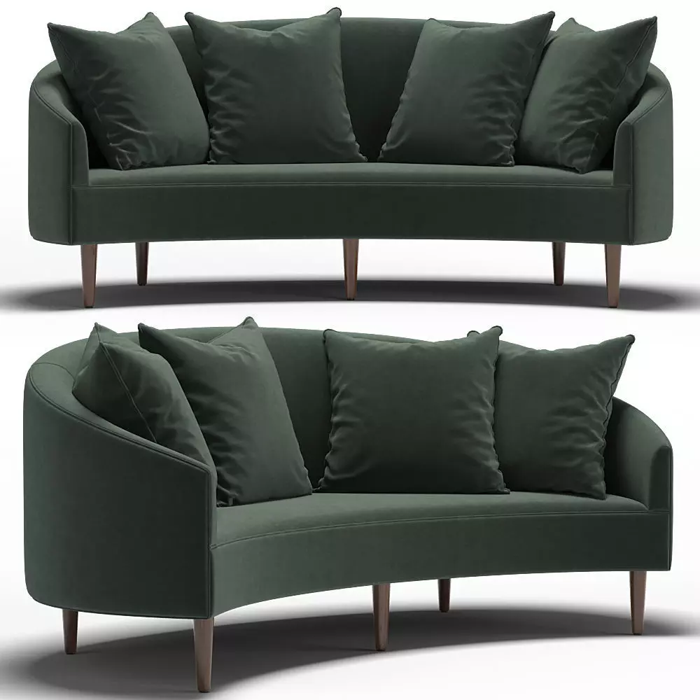 Art Deco Petite Sofa 3D model